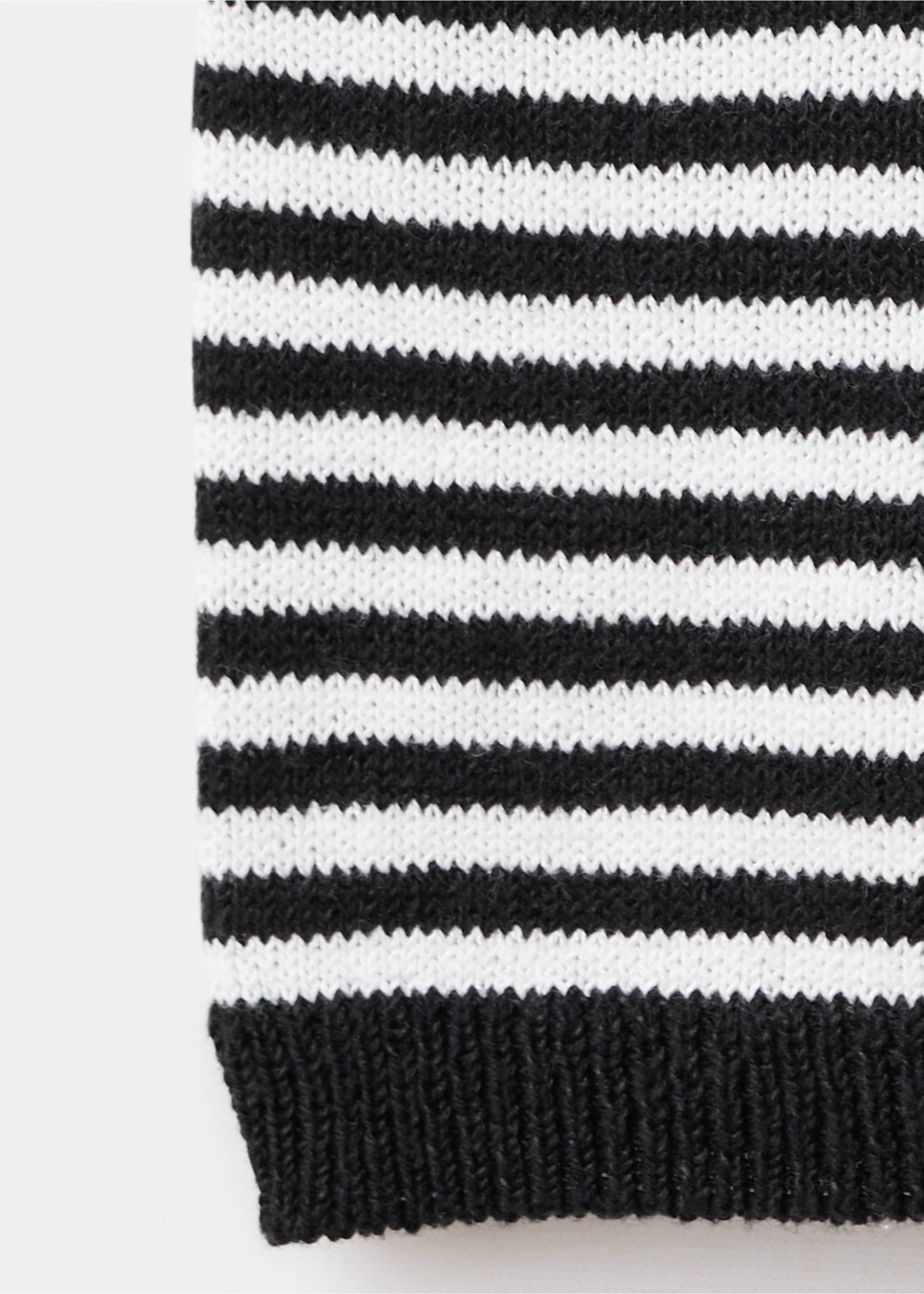 Cotton mix knit sweater - Details of the article 0, Black. Ref: 37011392-00.