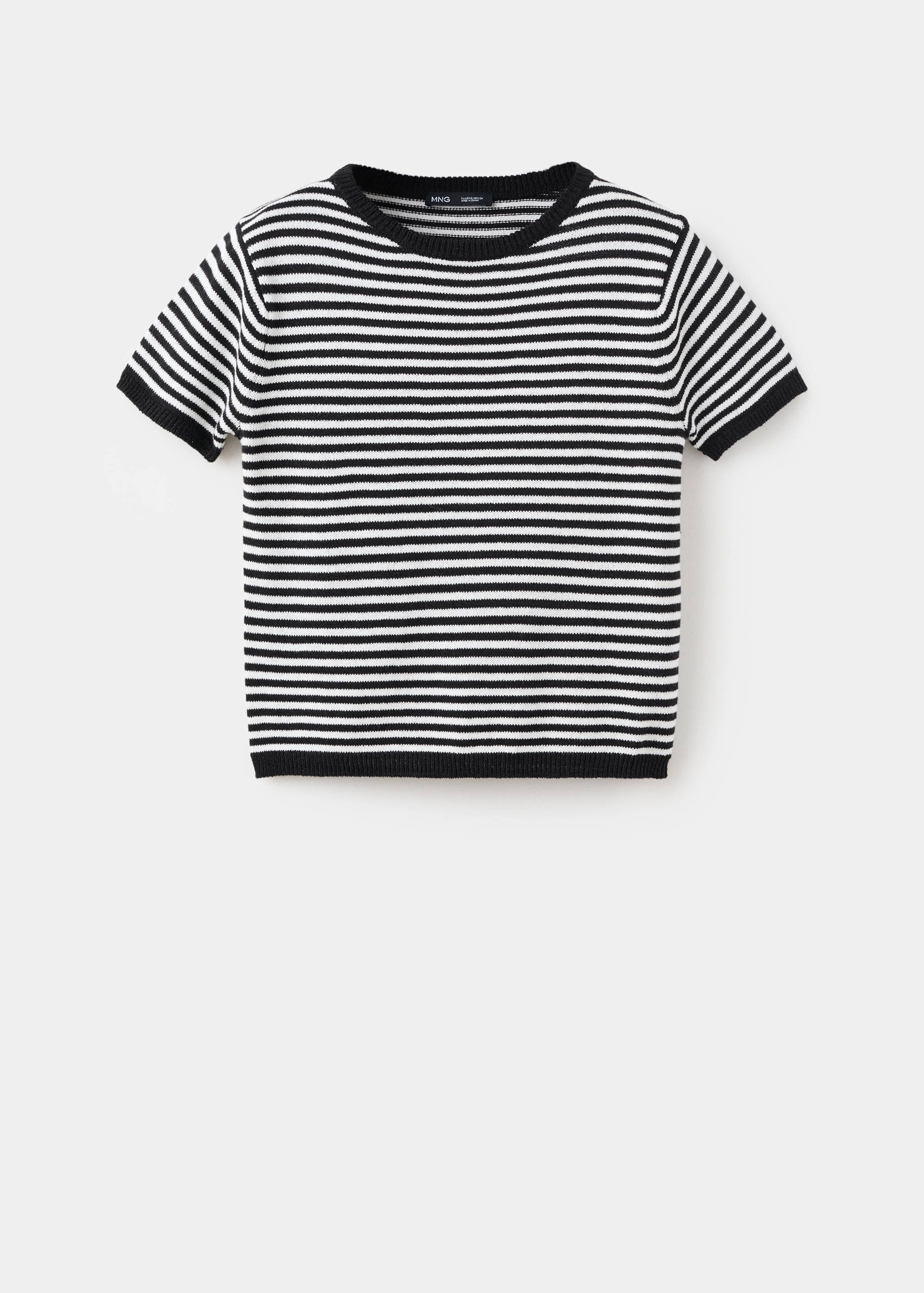 Cotton mix knit sweater - Article without model