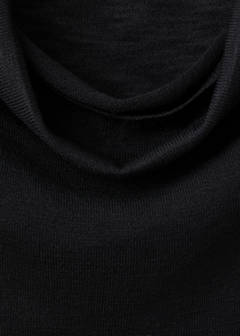 Knitted sweater with draped neck — Black 9
