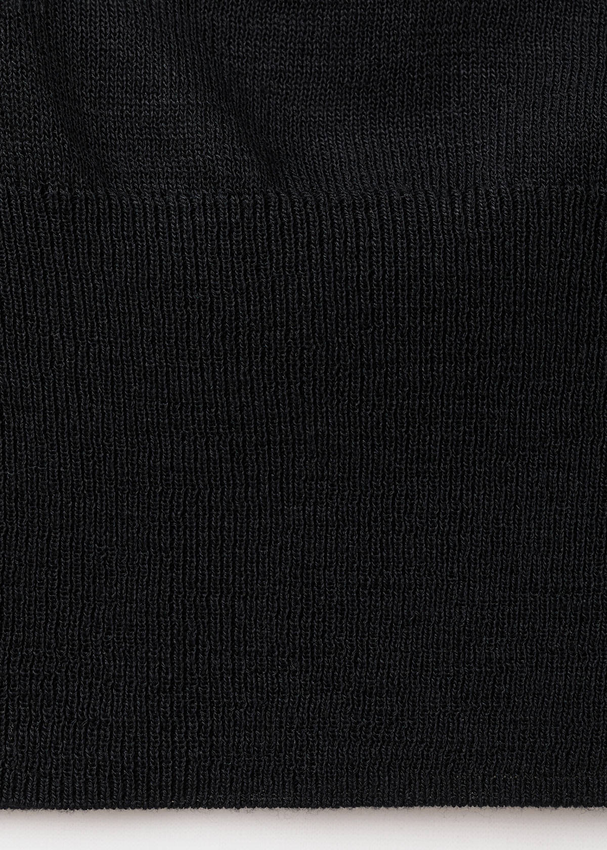 Knitted sweater with draped neck — Black