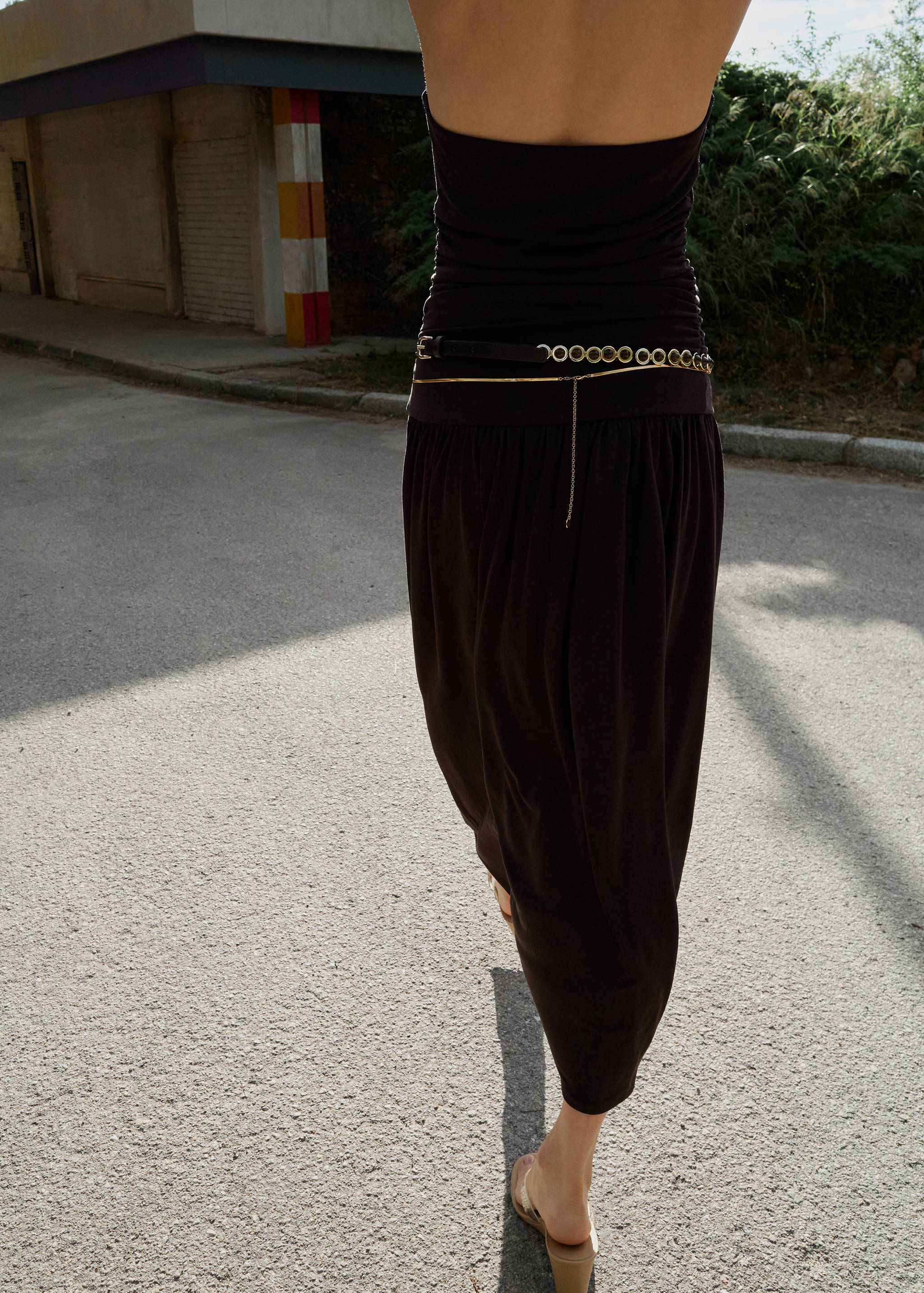 Robe emmanchures américaines drapée - Verso de l’article