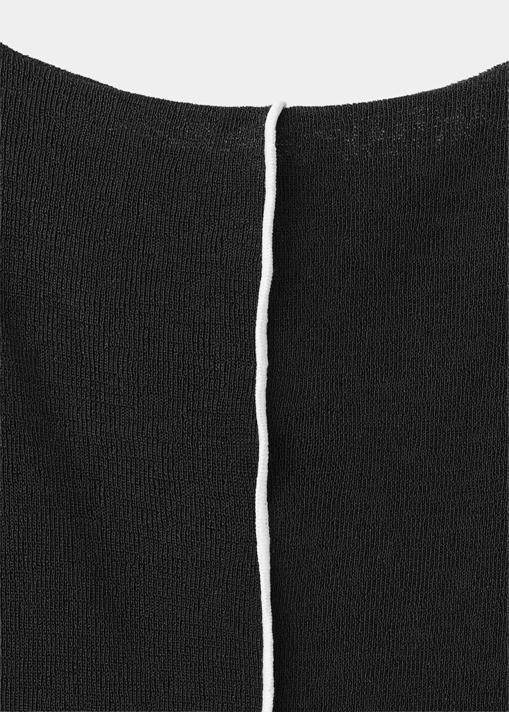 Knit dress with contrasting seam detail — Black