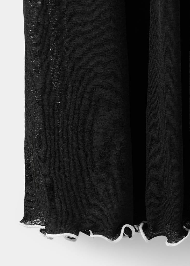 Knit dress with contrasting seam detail — Black