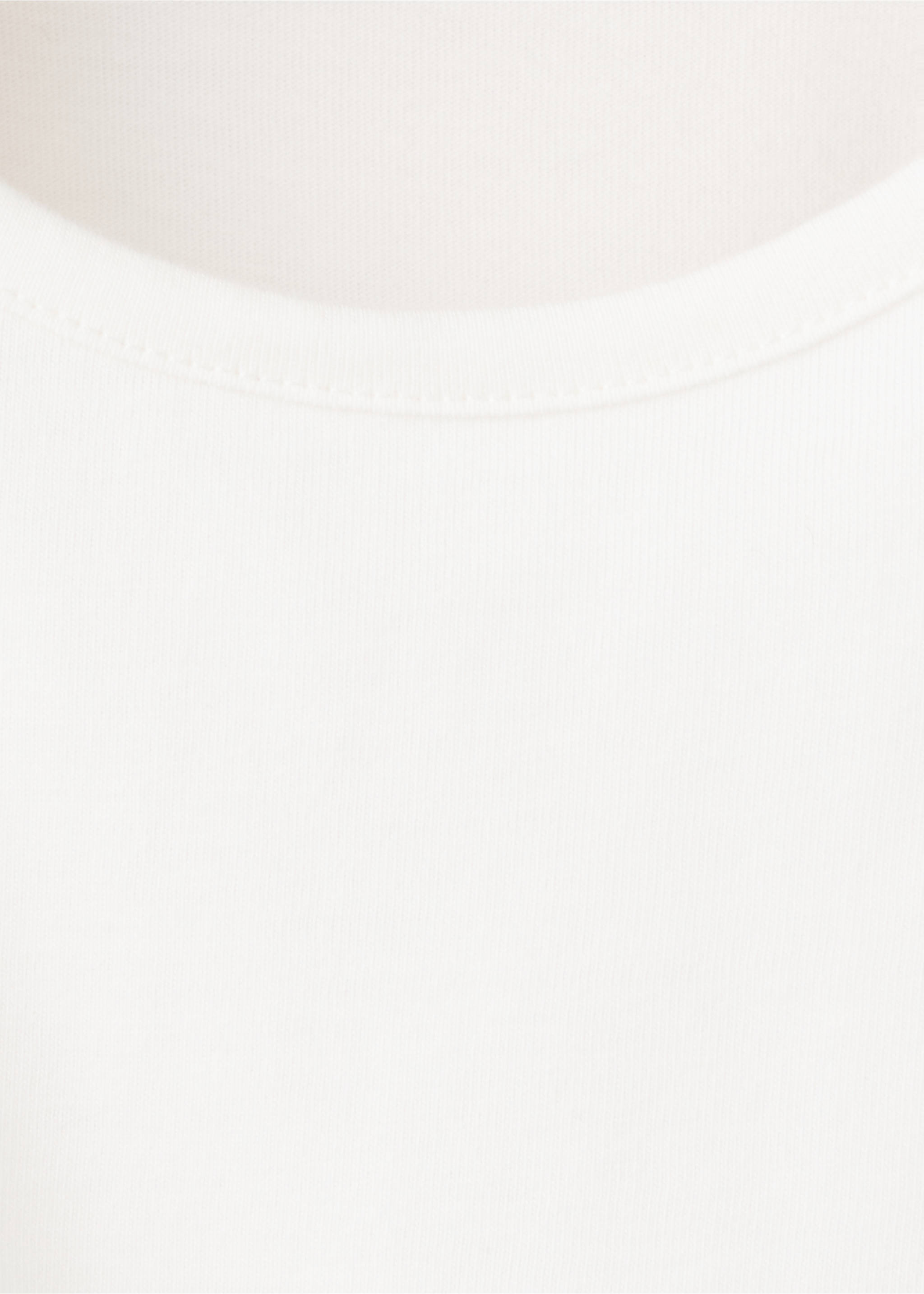 T-shirt en coton à bas froncé - Détail de l'article 8, Blanc cassé. Ref: 37011398-00.