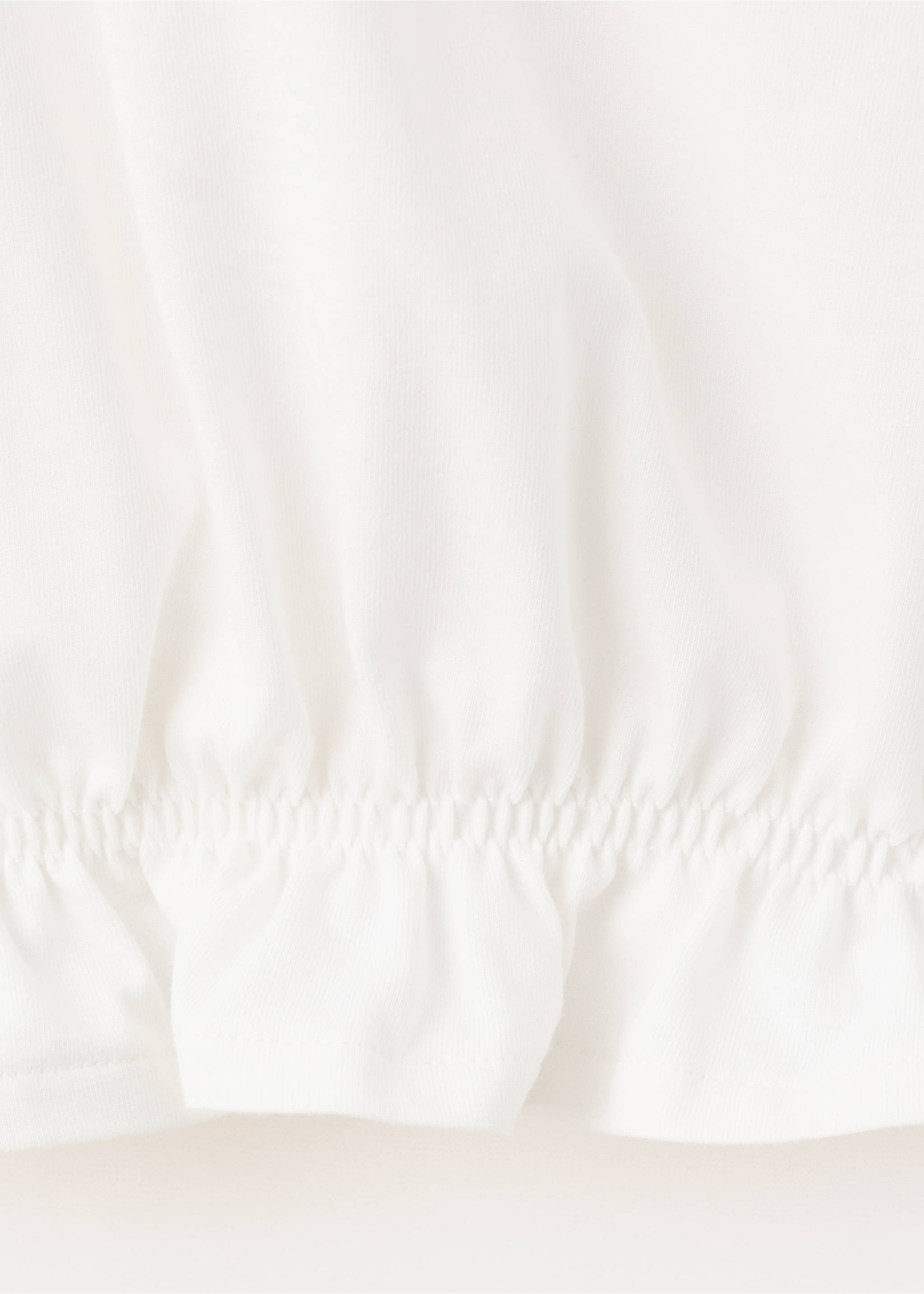 T-shirt en coton à bas froncé - Détail de l'article 0, Blanc cassé. Ref: 37011398-00.