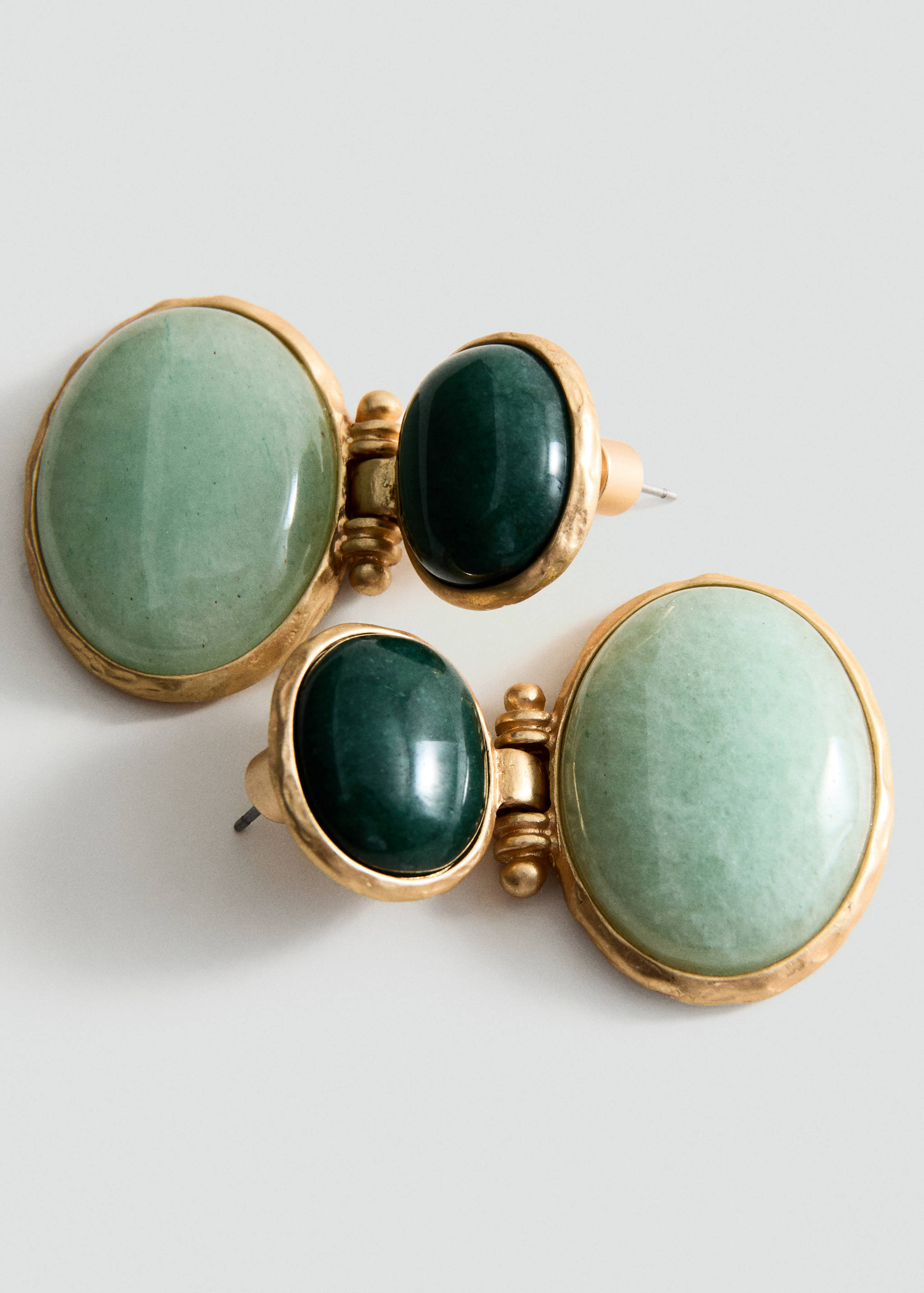 Boucles d'oreilles pendantes pierres - Détail de l'article 1