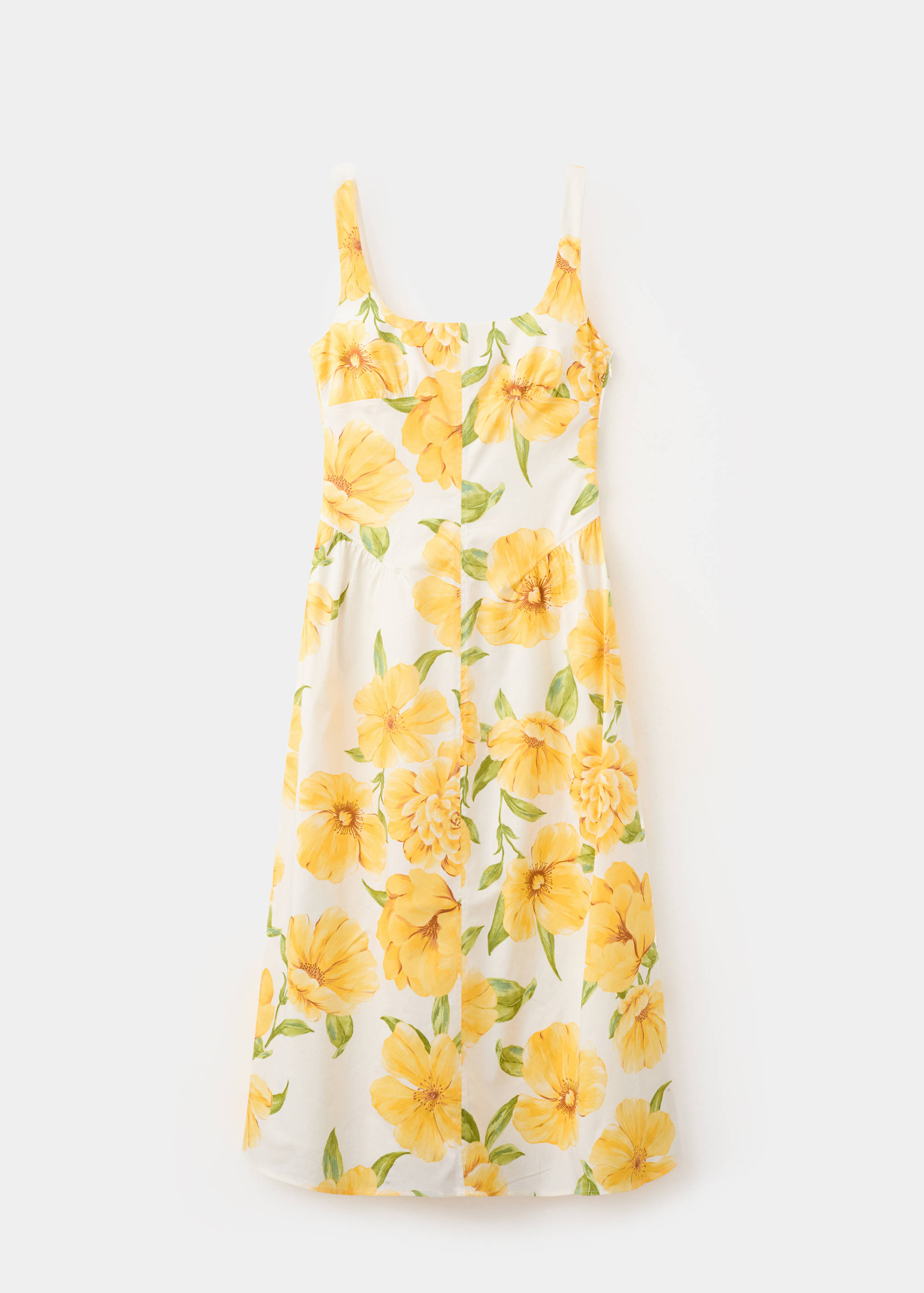 Robe à fleurs taille froncée - Article sans modèle