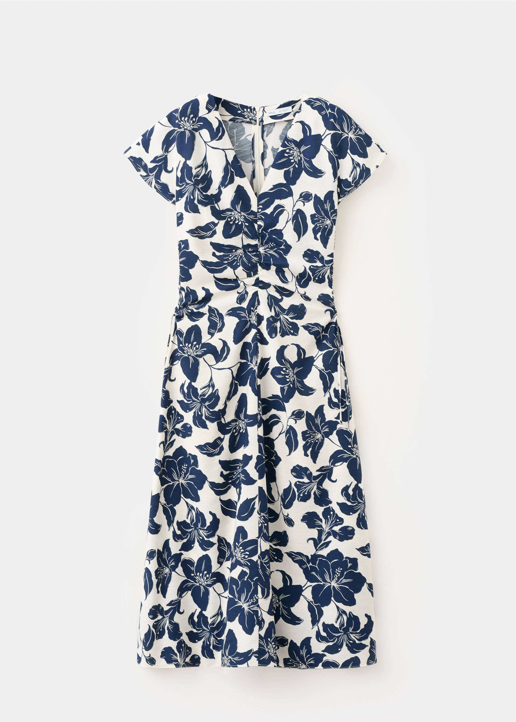 Floral print dress - Article without model, Ecru. Ref: 37011403-00.