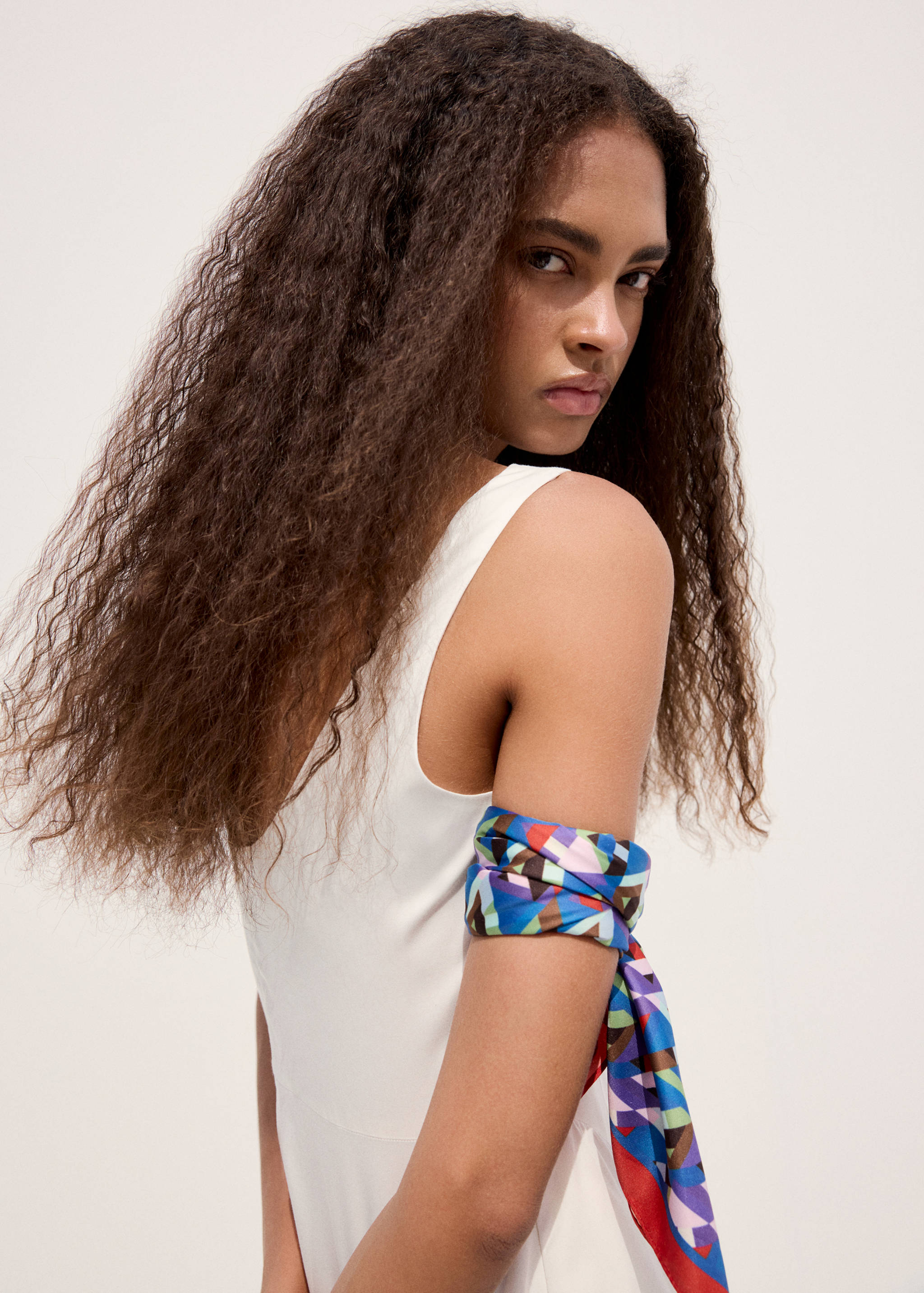 Boat-neck ruched dress - Details of the article 1