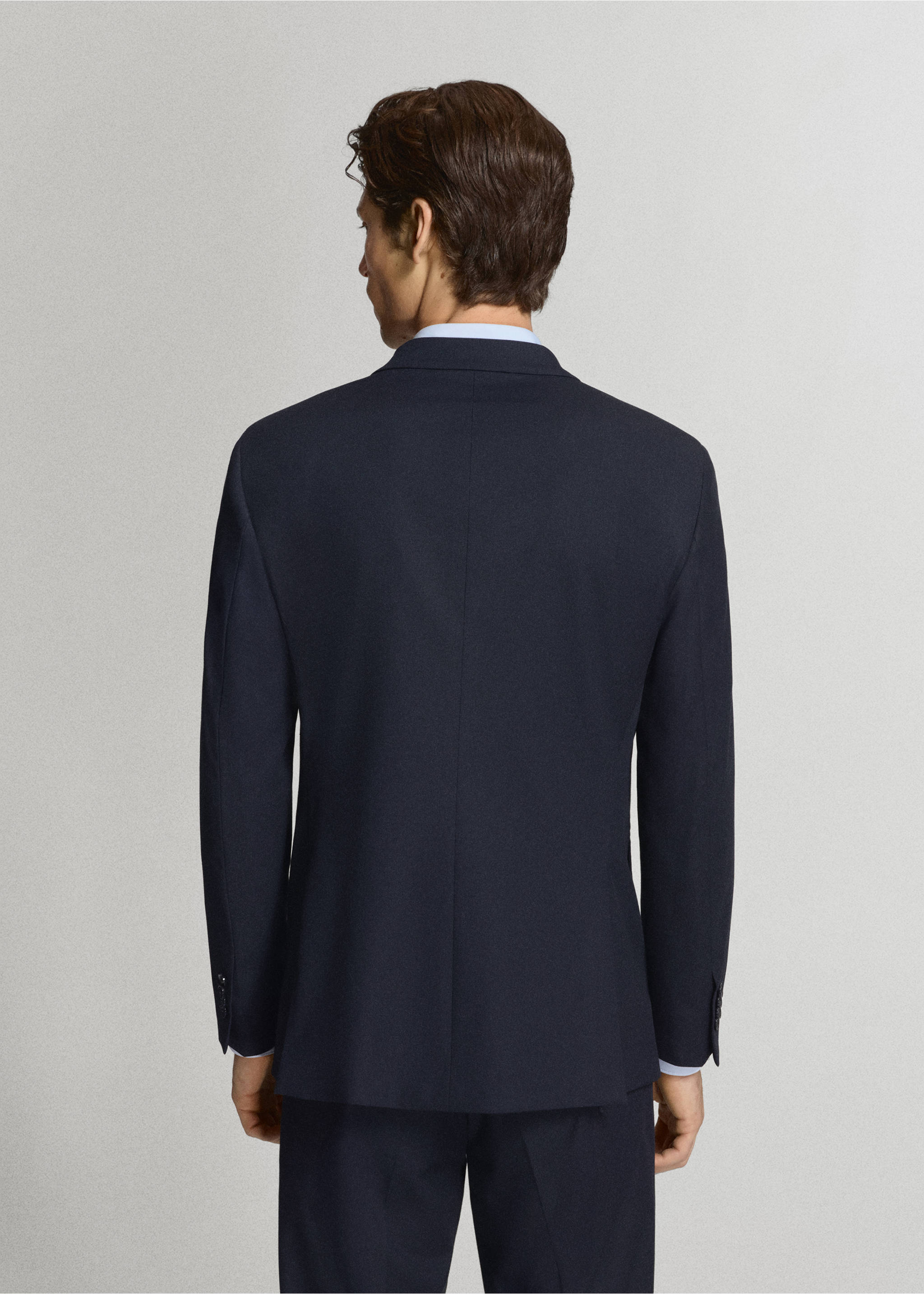 Blazer de fato Monaco assertoado slim fit - Verso do artigo, Azul-marinho. Ref: 37011410-00.