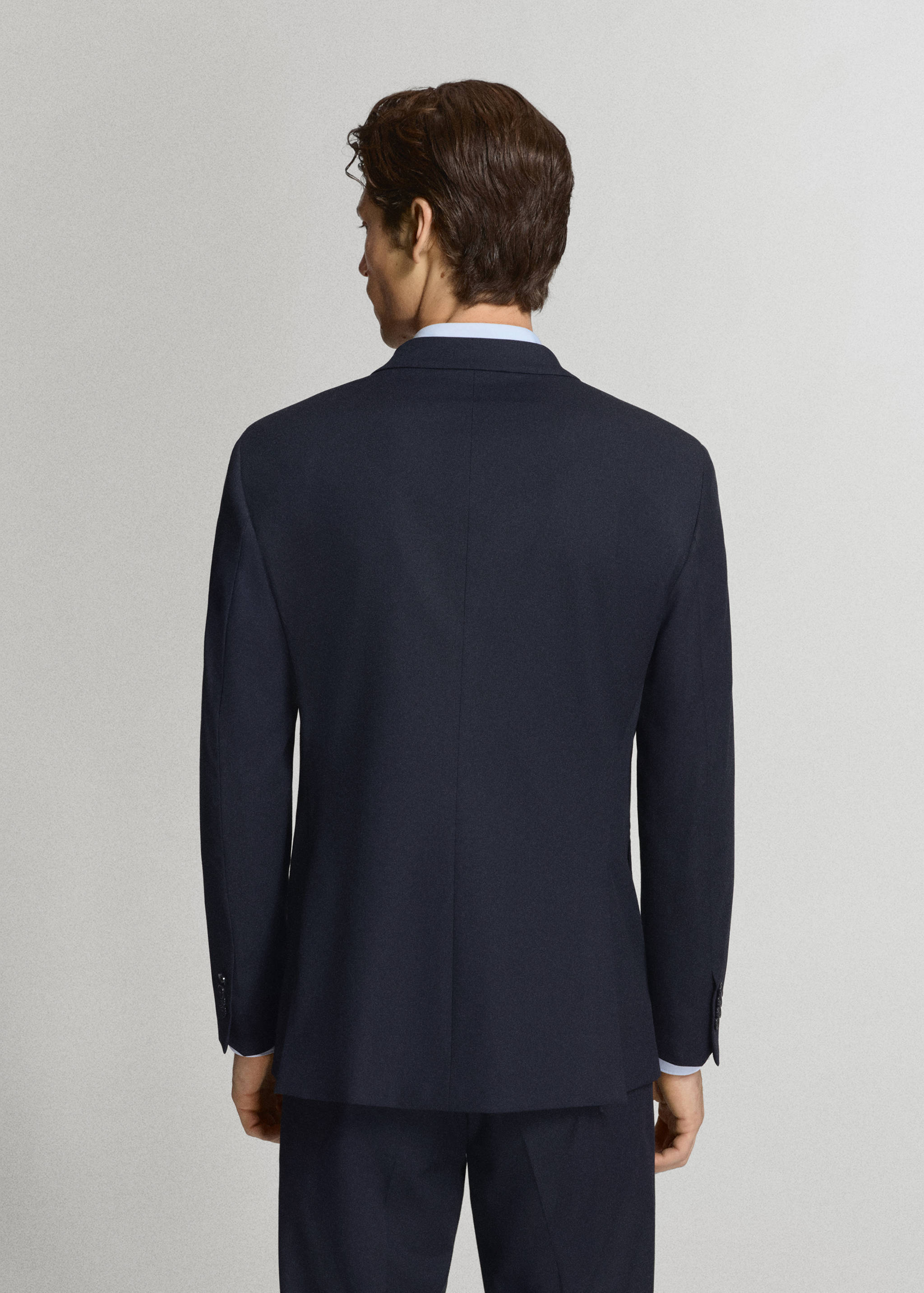 Monaco double-breasted slim-fit suit jacket - Reverse of the article