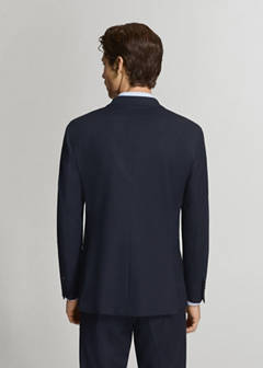 Monaco double-breasted slim-fit suit jacket — Navy 3