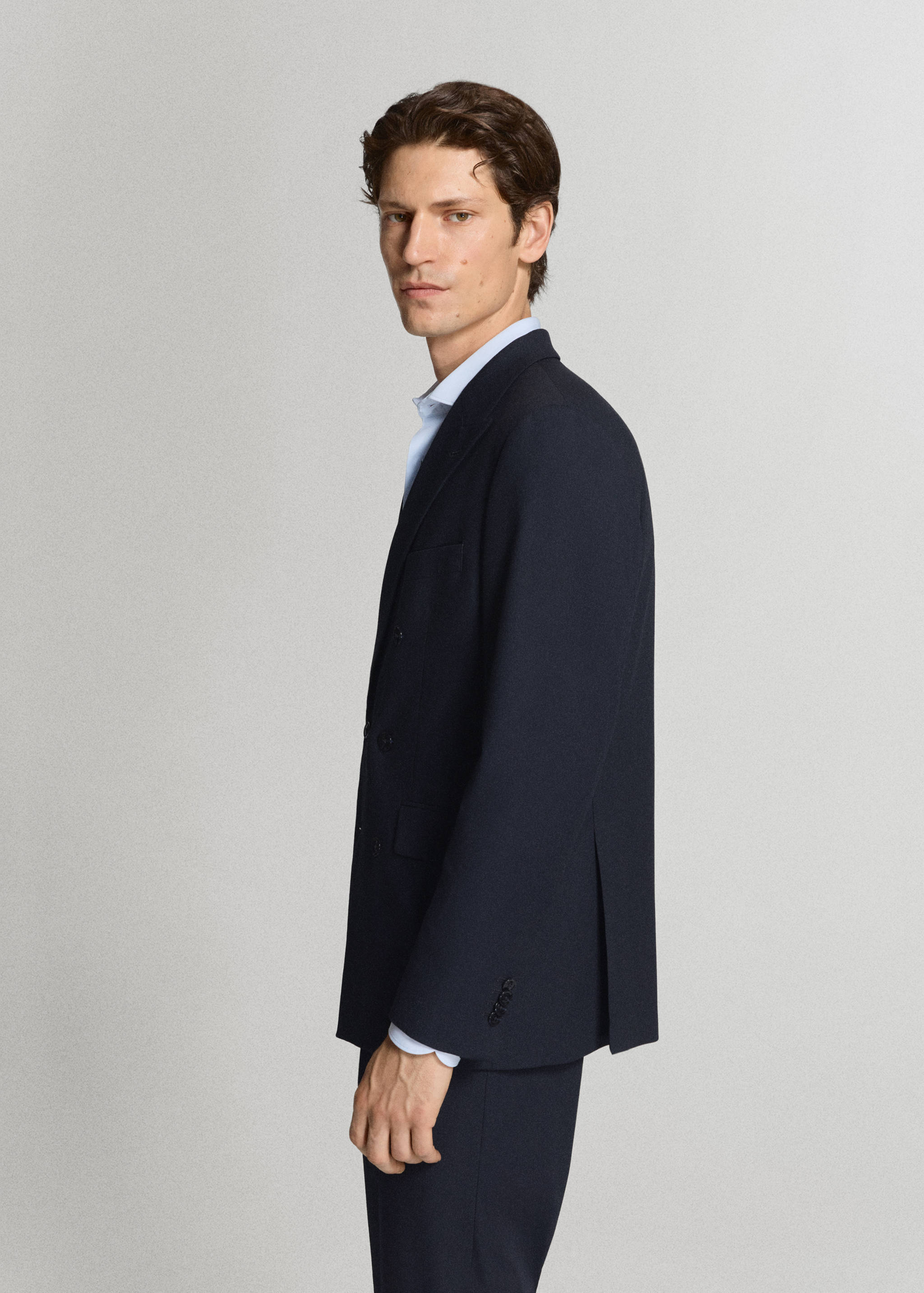 Monaco double-breasted slim-fit suit jacket - Details of the article 2