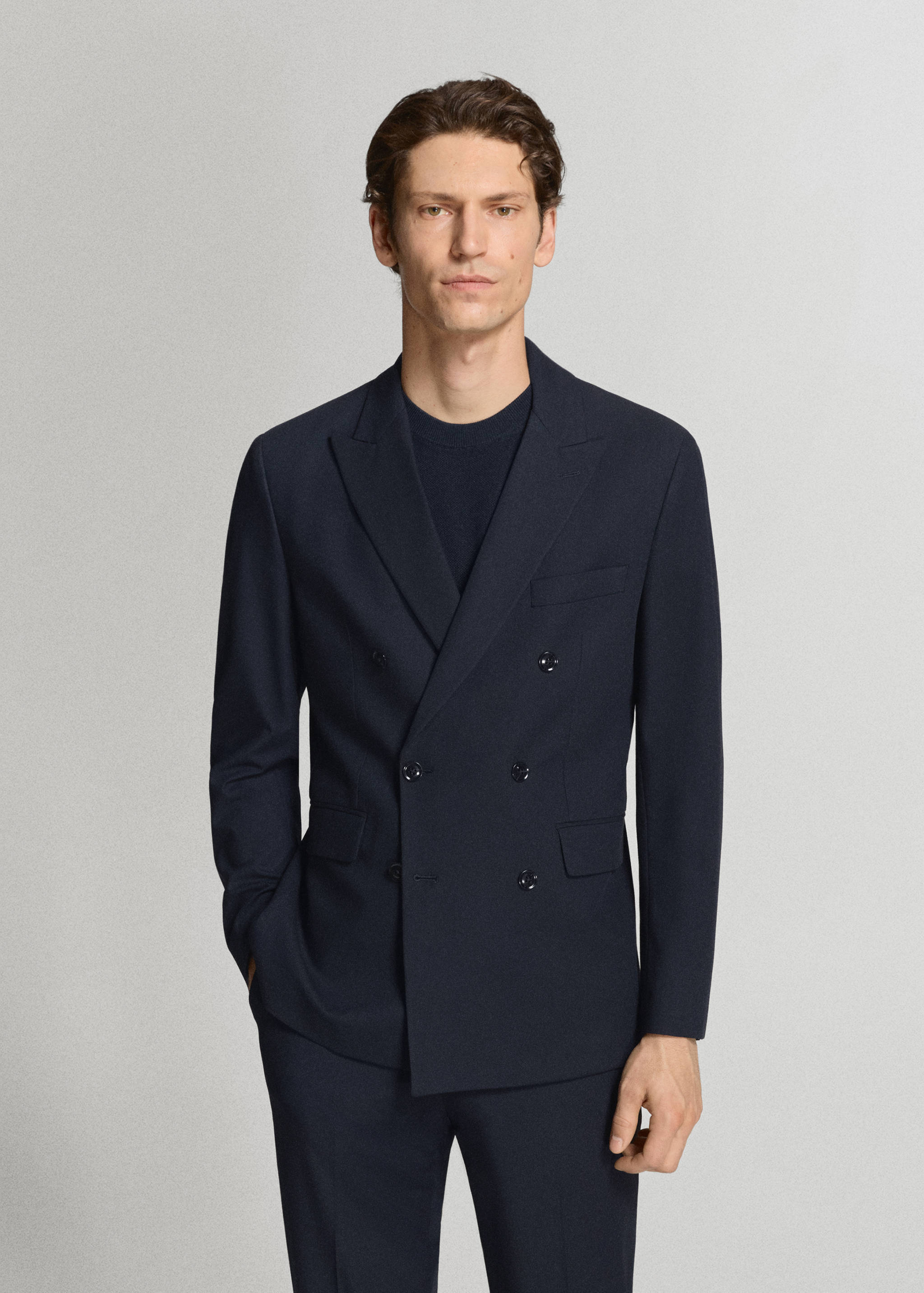 Americana traje Mónaco cruzada slim fit - Plano medio