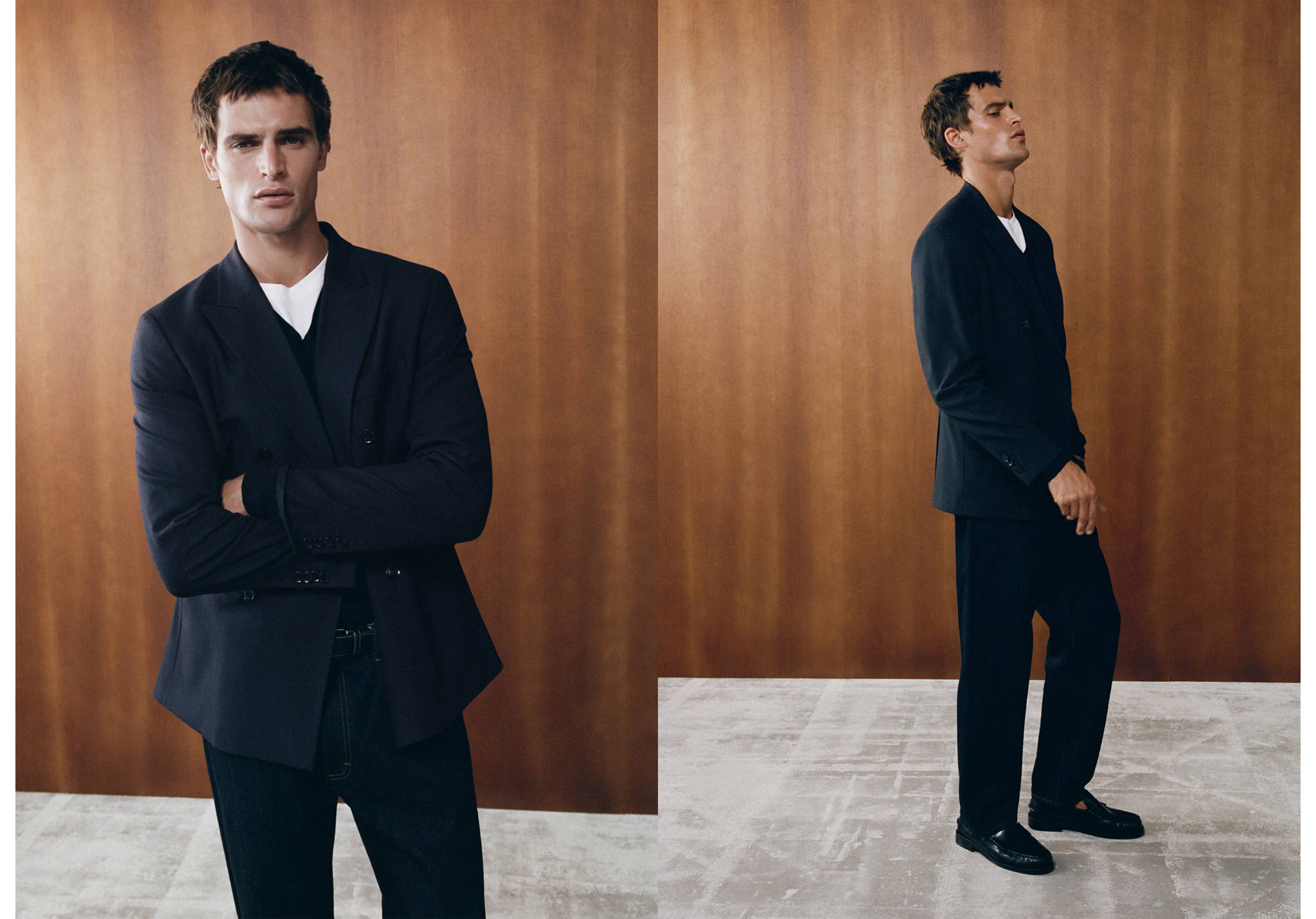 Σακάκι κουστουμιού σταυρωτό Monaco slim fit - Πανοραμικό πλάνο