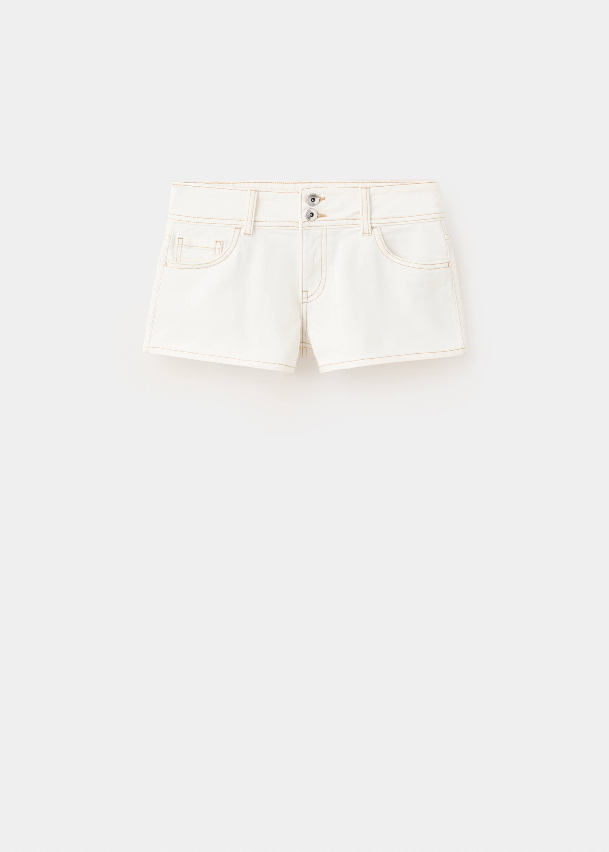 Mini shorts low waist - Artículo sin modelo, Blanco roto. Ref: 37011411-00.