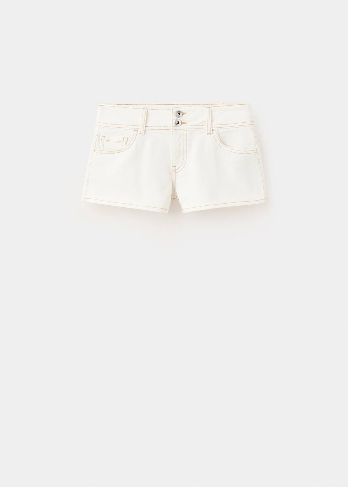 Relaxed shorts with contrast stitching — Off White