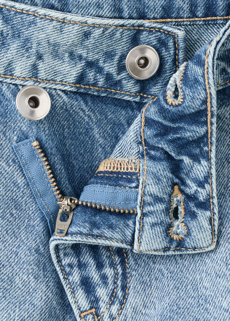 Low-waist mini shorts — Medium Blue