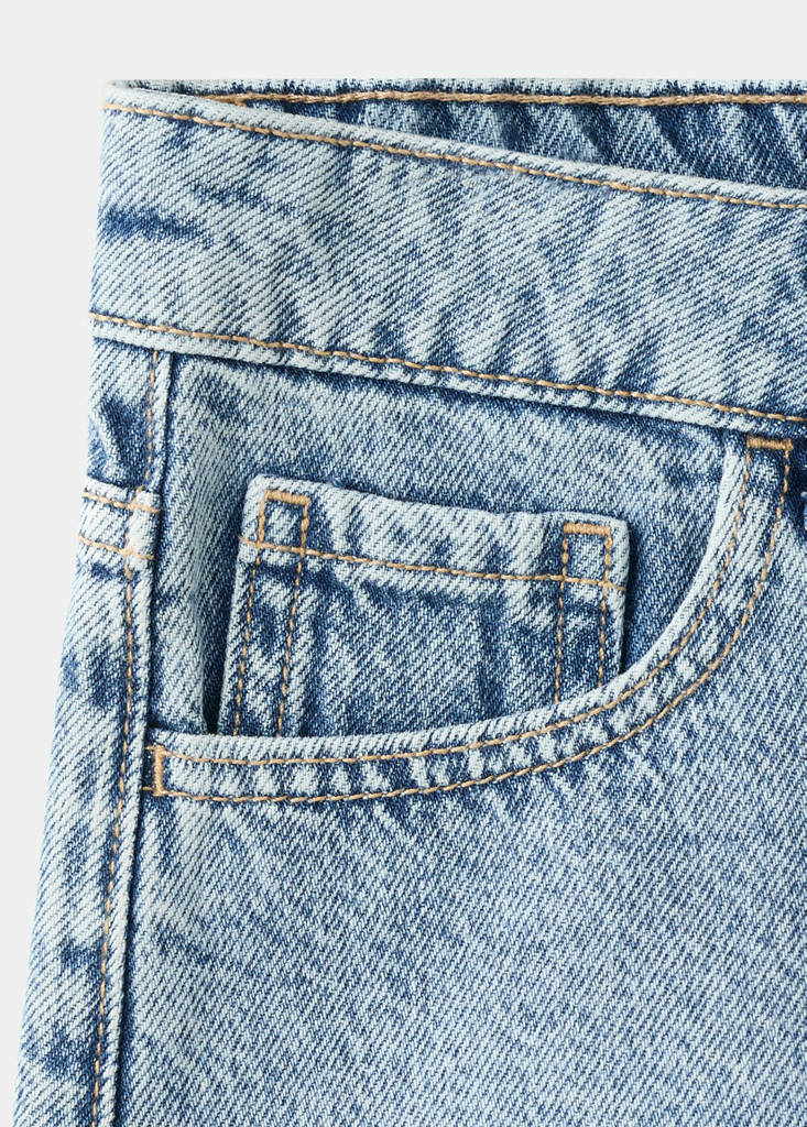 Low-waist mini shorts — Medium Blue