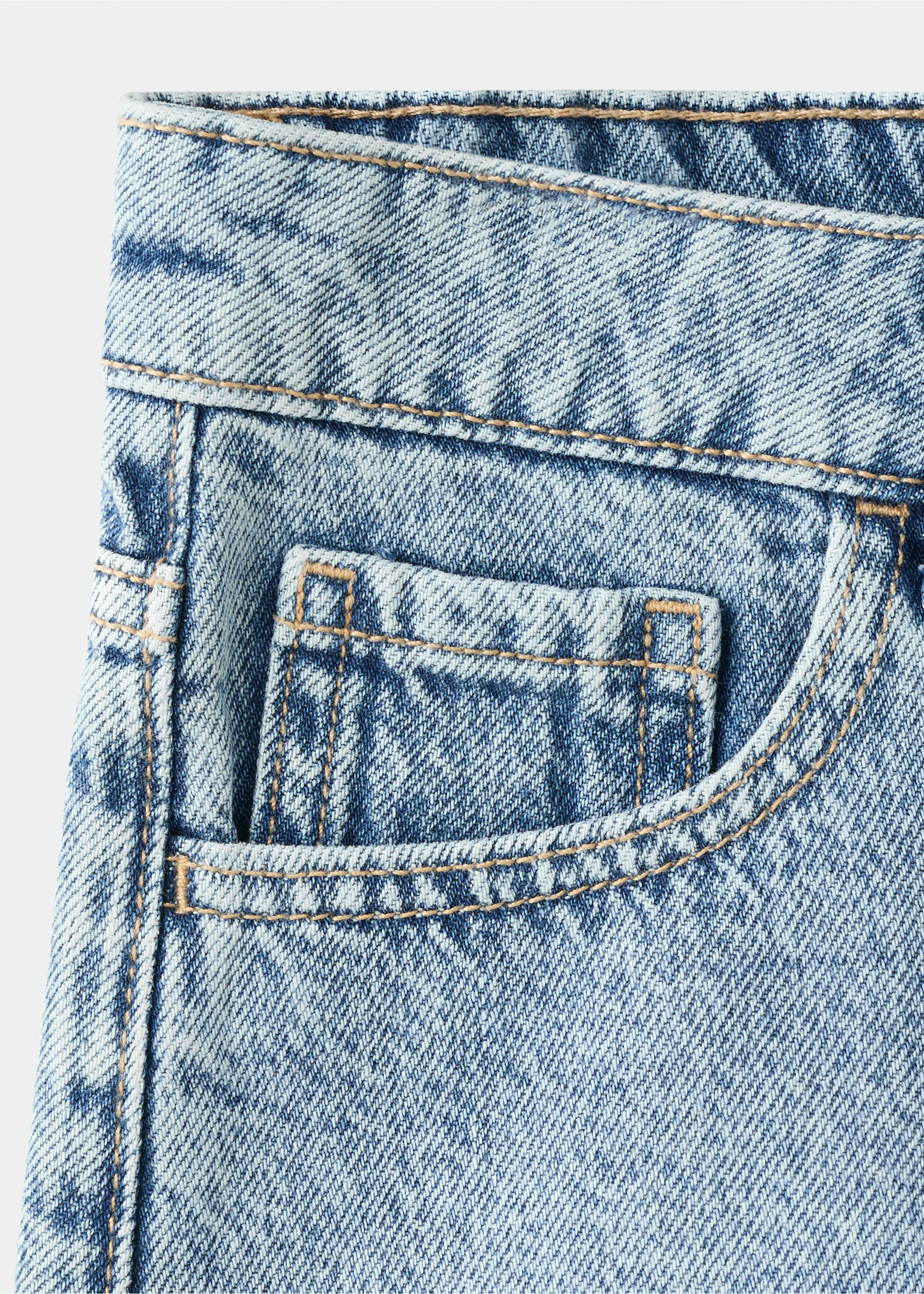 Shorts met gekruiste taille - Detail van het artikel 0, Middenblauw. Ref: 37011412-00.
