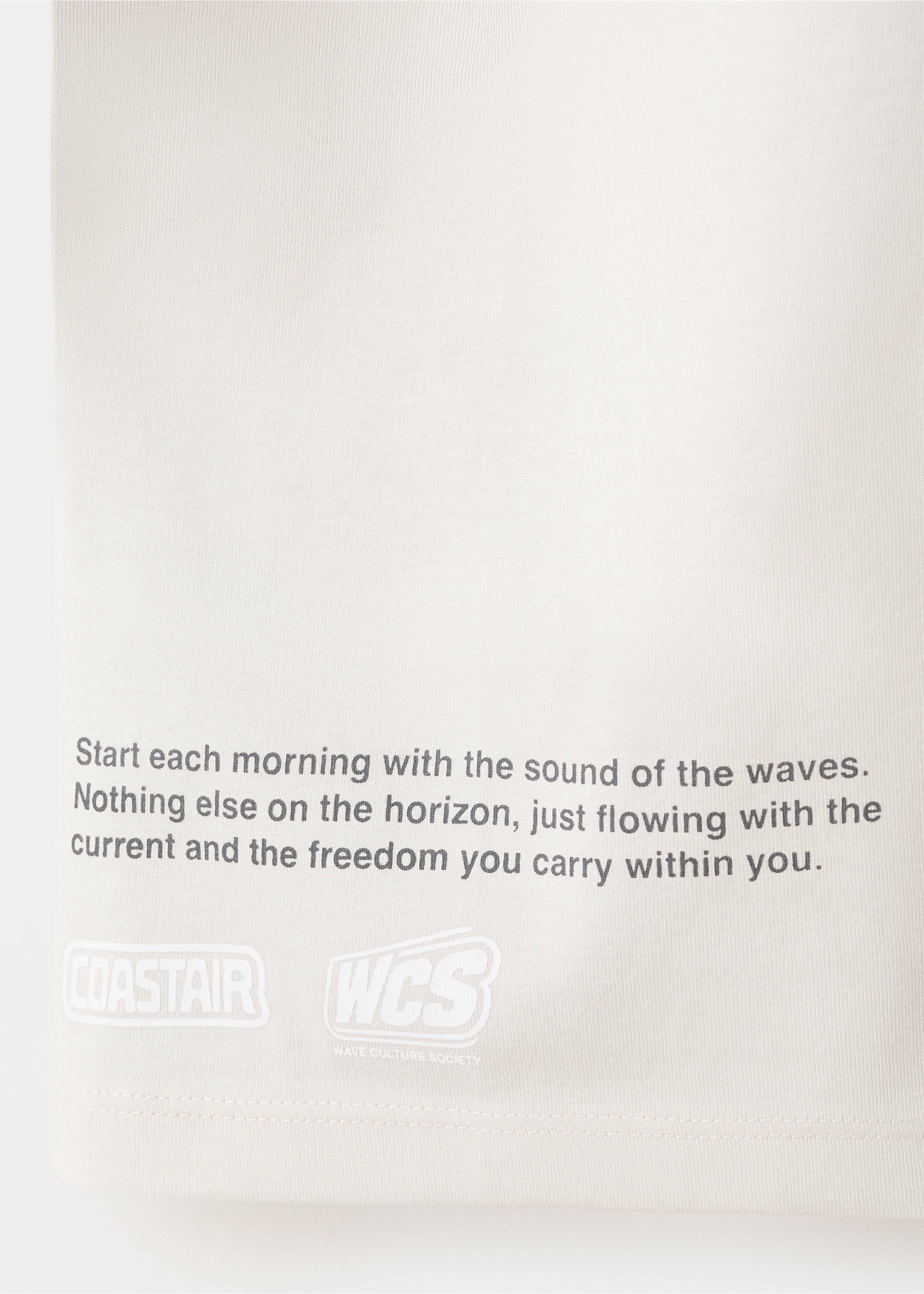Cotton T-shirt with surf print - Details of the article 8, Ice Grey. Ref: 37011414-00.