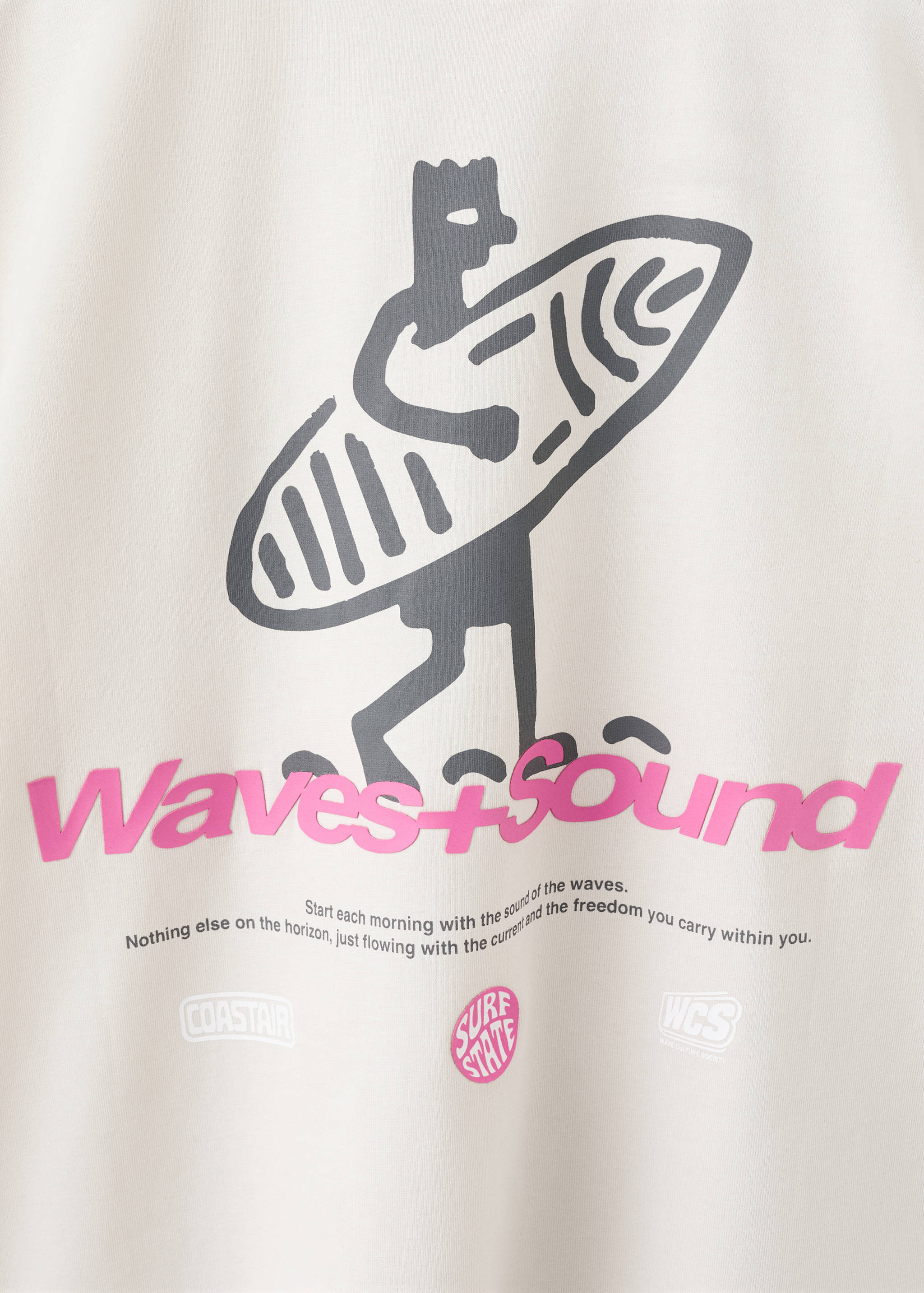 Cotton T-shirt with surf print - Details of the article 0