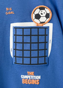 Football shirt with pocket detail — Blue 4