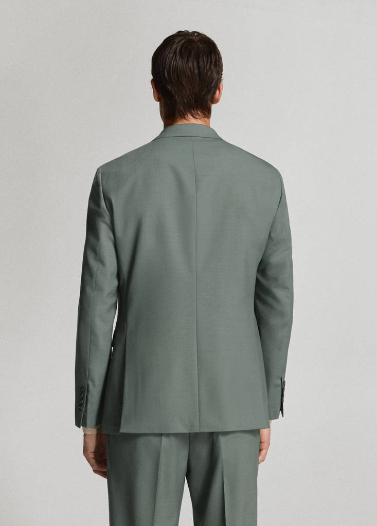 Turin 100% virgin wool suit jacket — Green