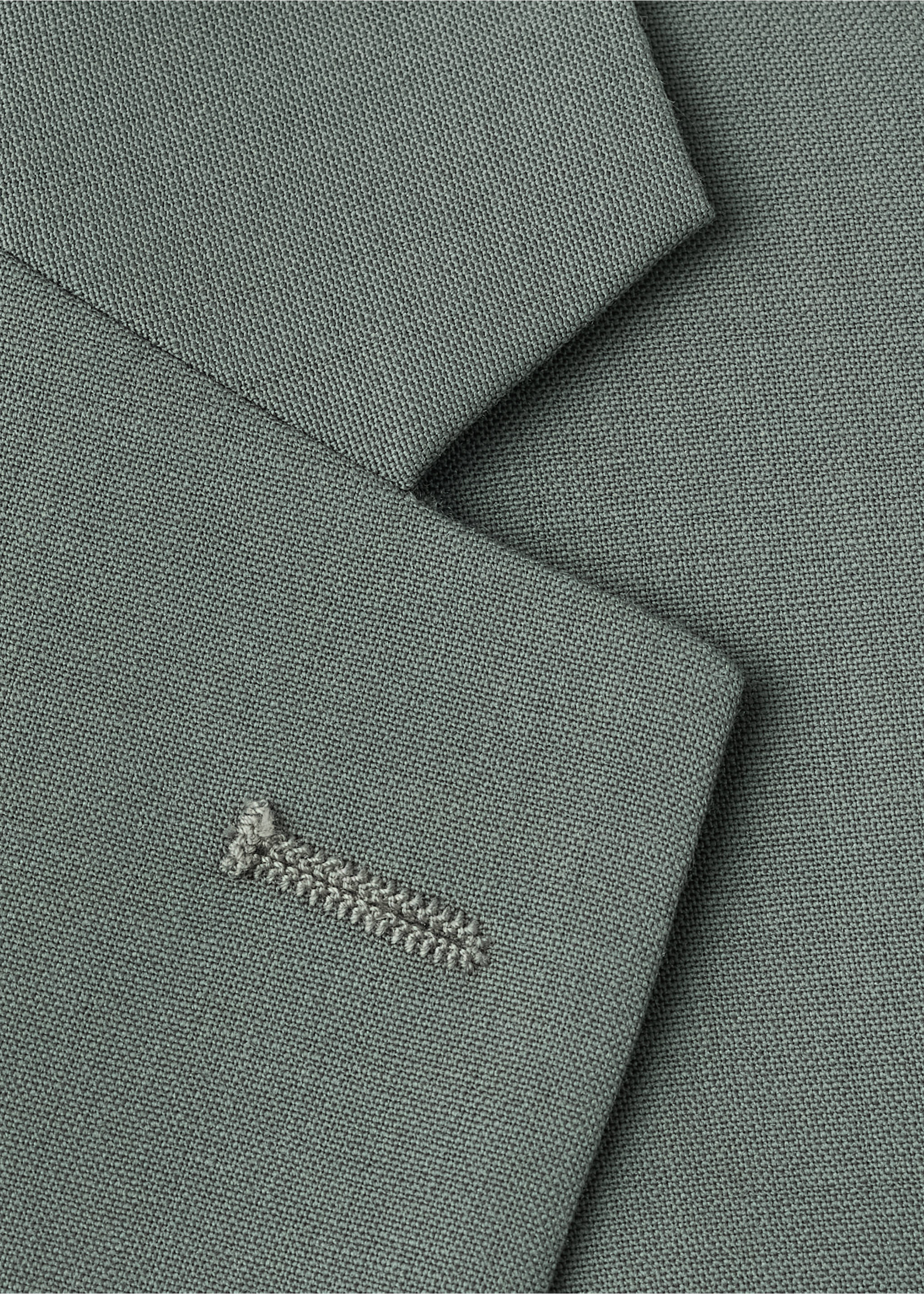Turin 100% wool suit jacket - Details of the article 8, Green. Ref: 37011418-00.