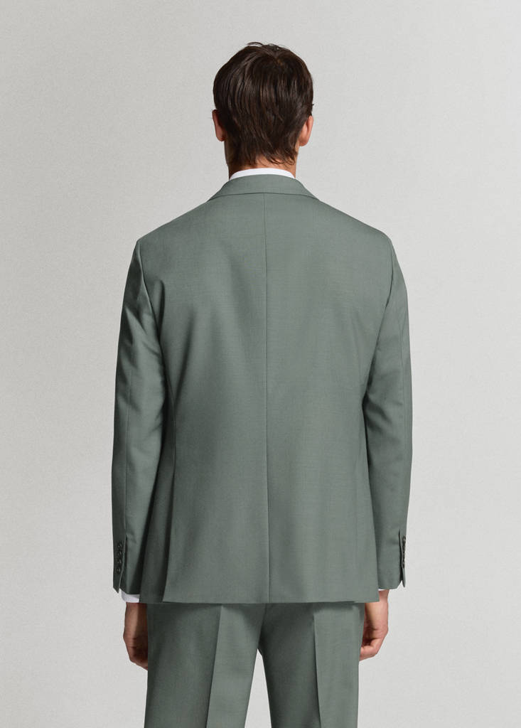 Turin 100% virgin wool suit jacket — Green