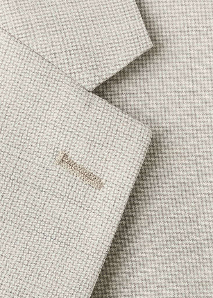 Turin 100% virgin wool suit jacket — Beige