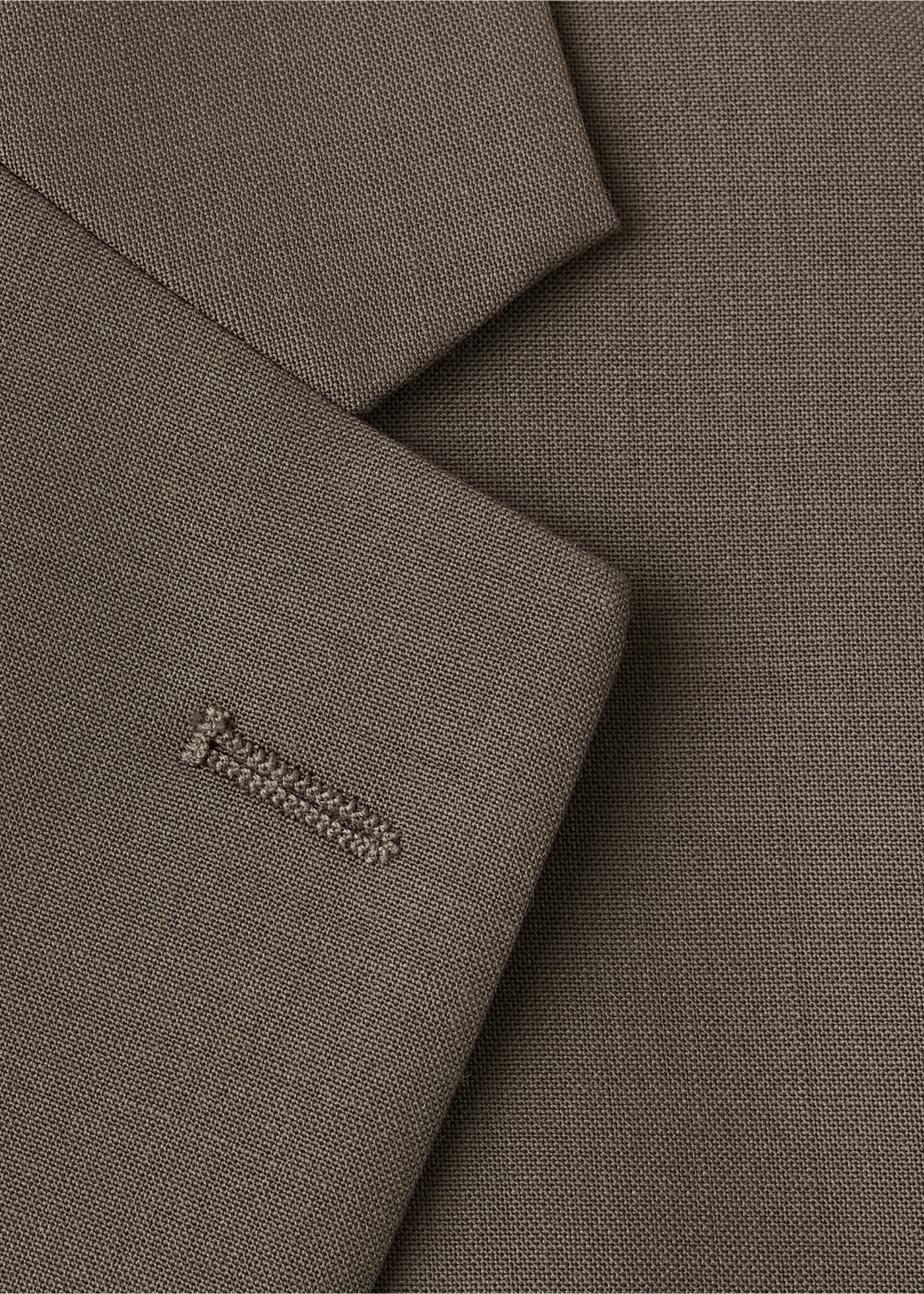 Turin 100% wool suit jacket - Details of the article 8, Medium Brown. Ref: 37011420-00.