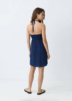 Short halter-neck dress — Navy 5
