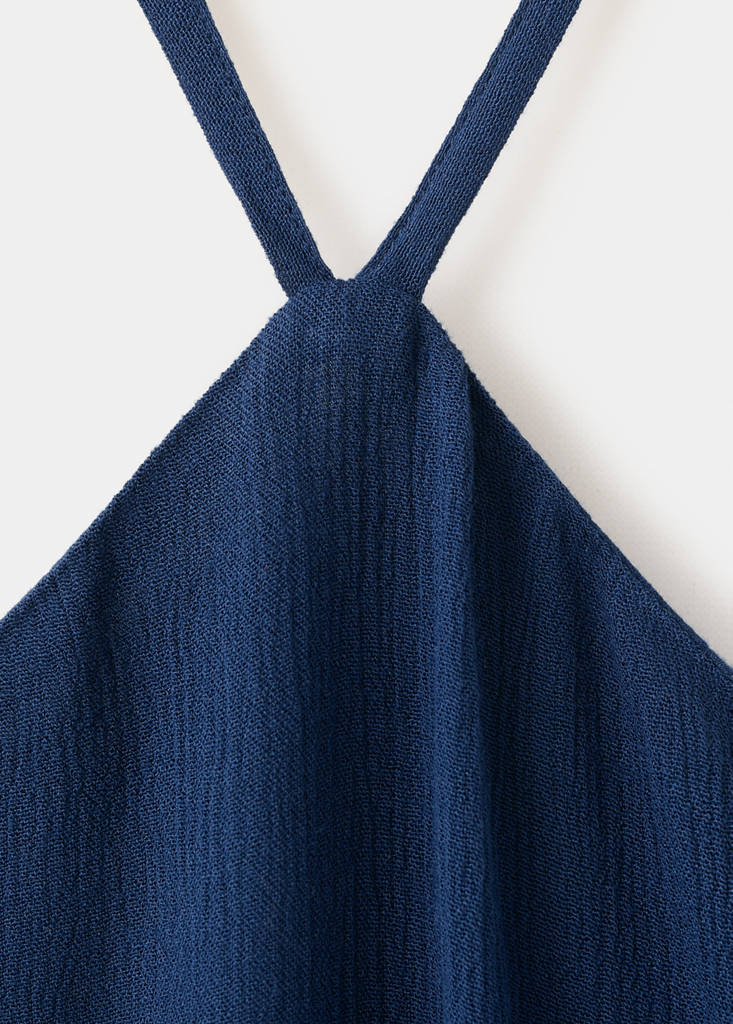 Short halter-neck dress — Navy
