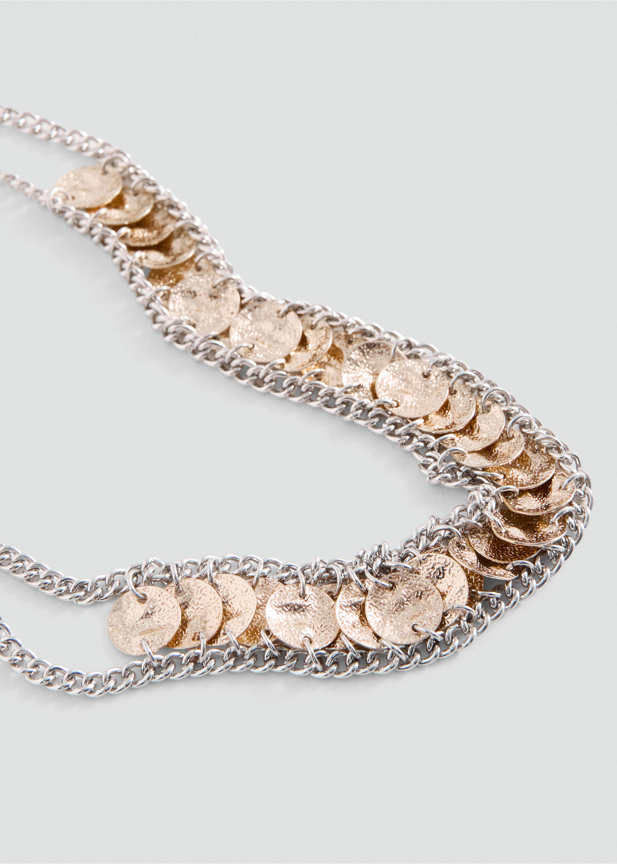 Collar cadena abalorios - Plano medio, Oro. Ref: 37011426-00.