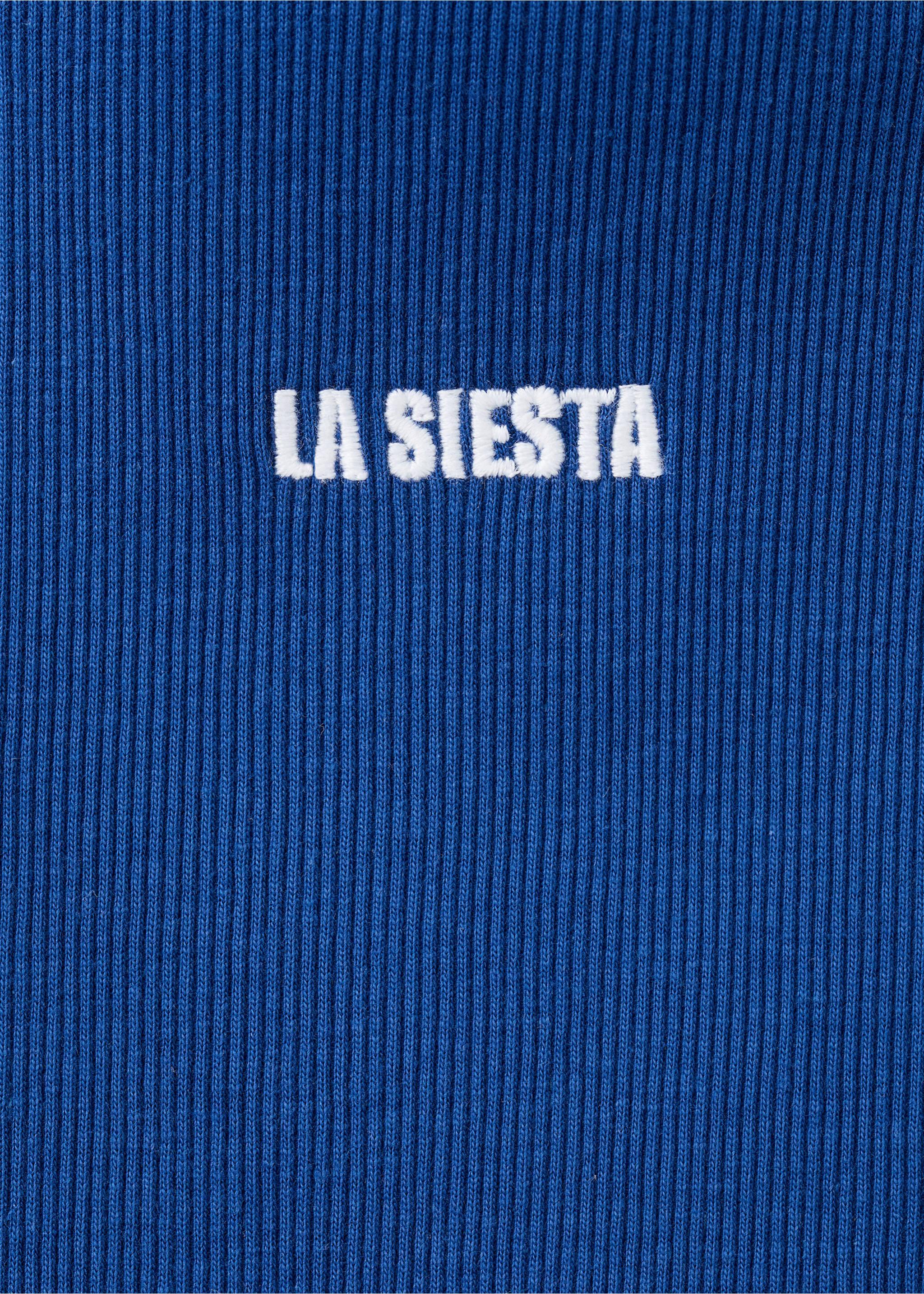 Embroidered cotton top - Details of the article 8, Blue. Ref: 37011428-00.