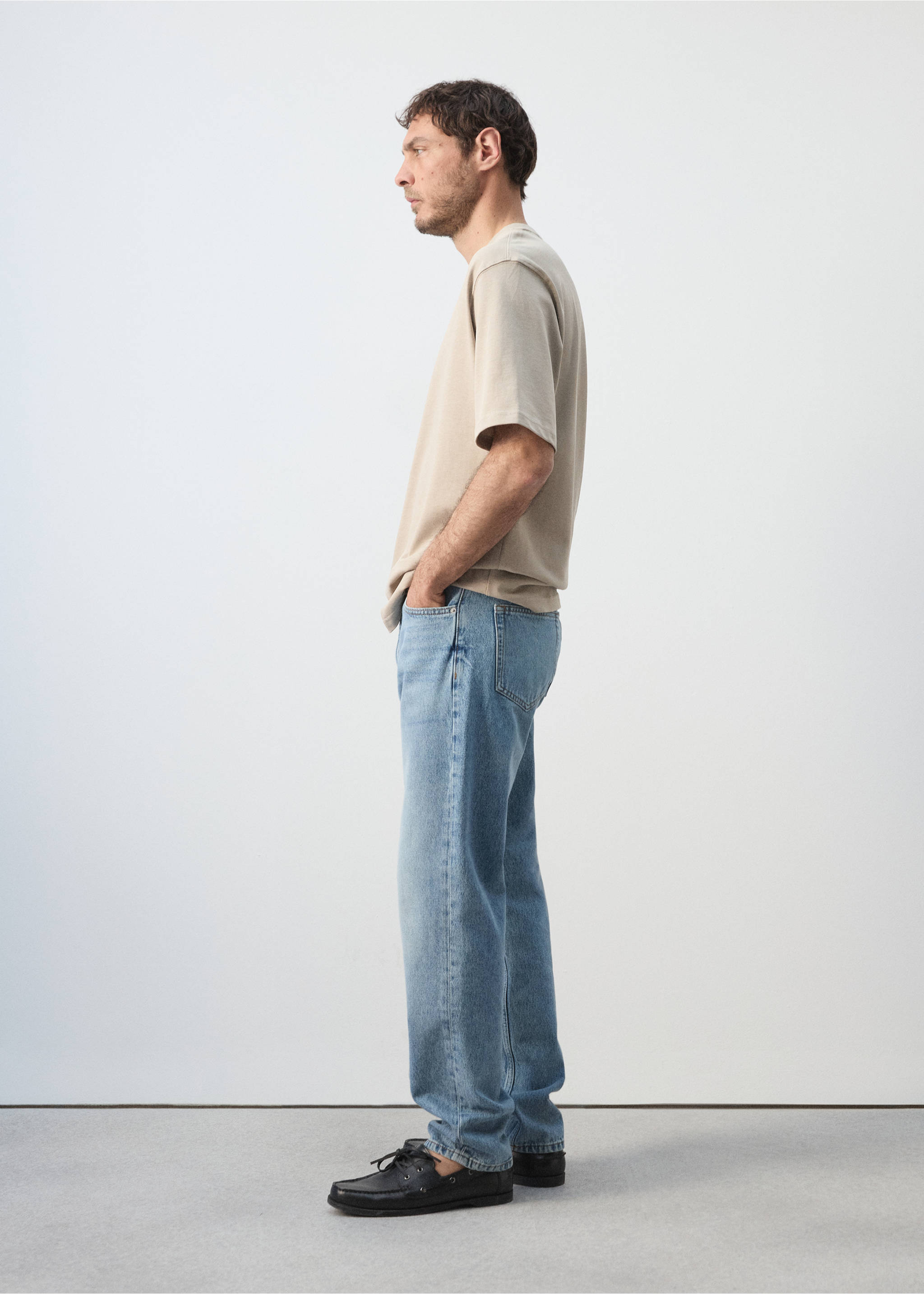 T-shirt coton relaxed-fit - Détail de l'article 2, Sable. Ref: 37011431-00.