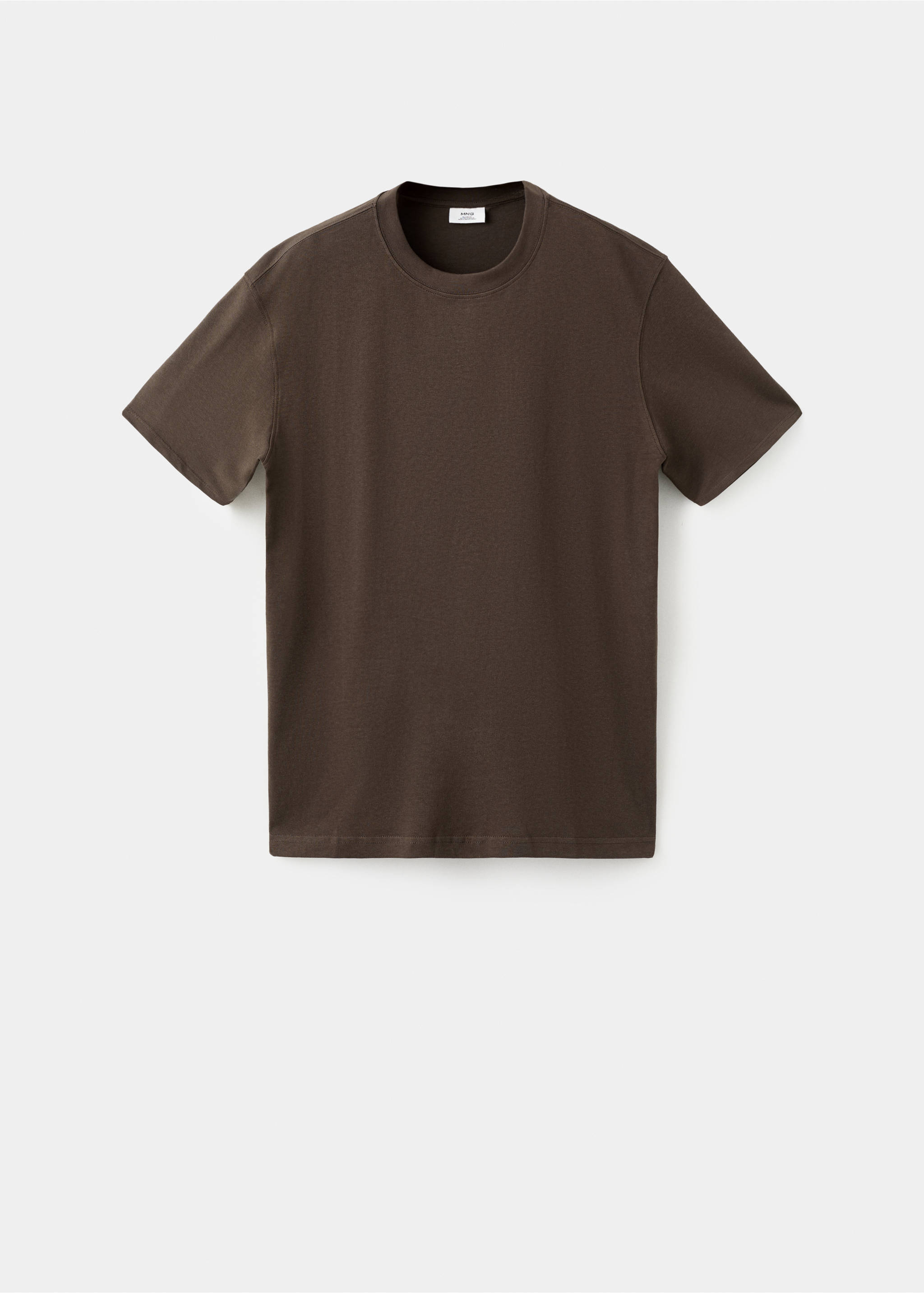 Relaxed fit cotton t-shirt - Article without model, Brown. Ref: 37011431-00.