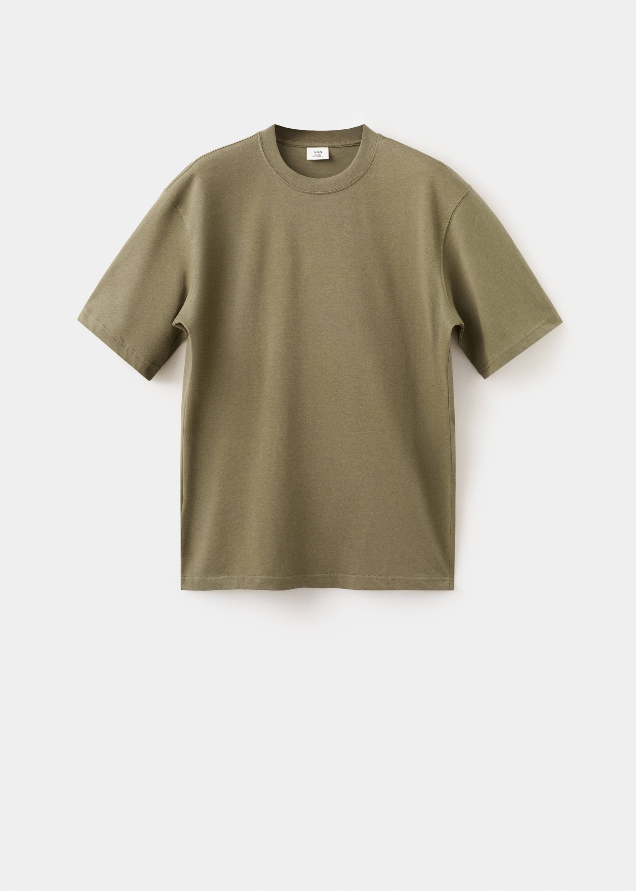 T-shirt coton relaxed-fit - Article sans modèle, Kaki. Ref: 37011431-00.