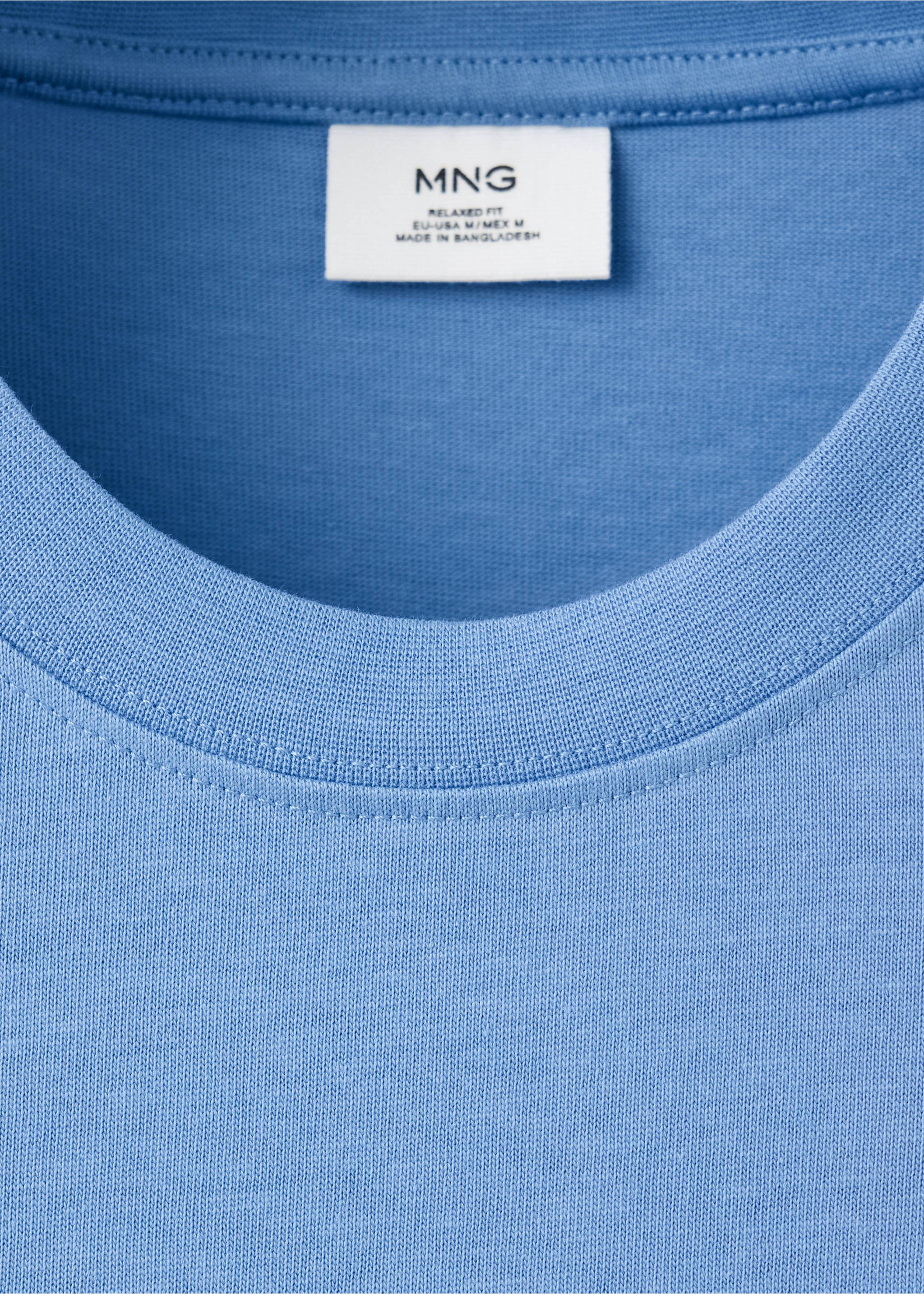 T-shirt relaxed fit 260 g/m² - Détail de l'article 8, Bleu. Ref: 37011431-00.