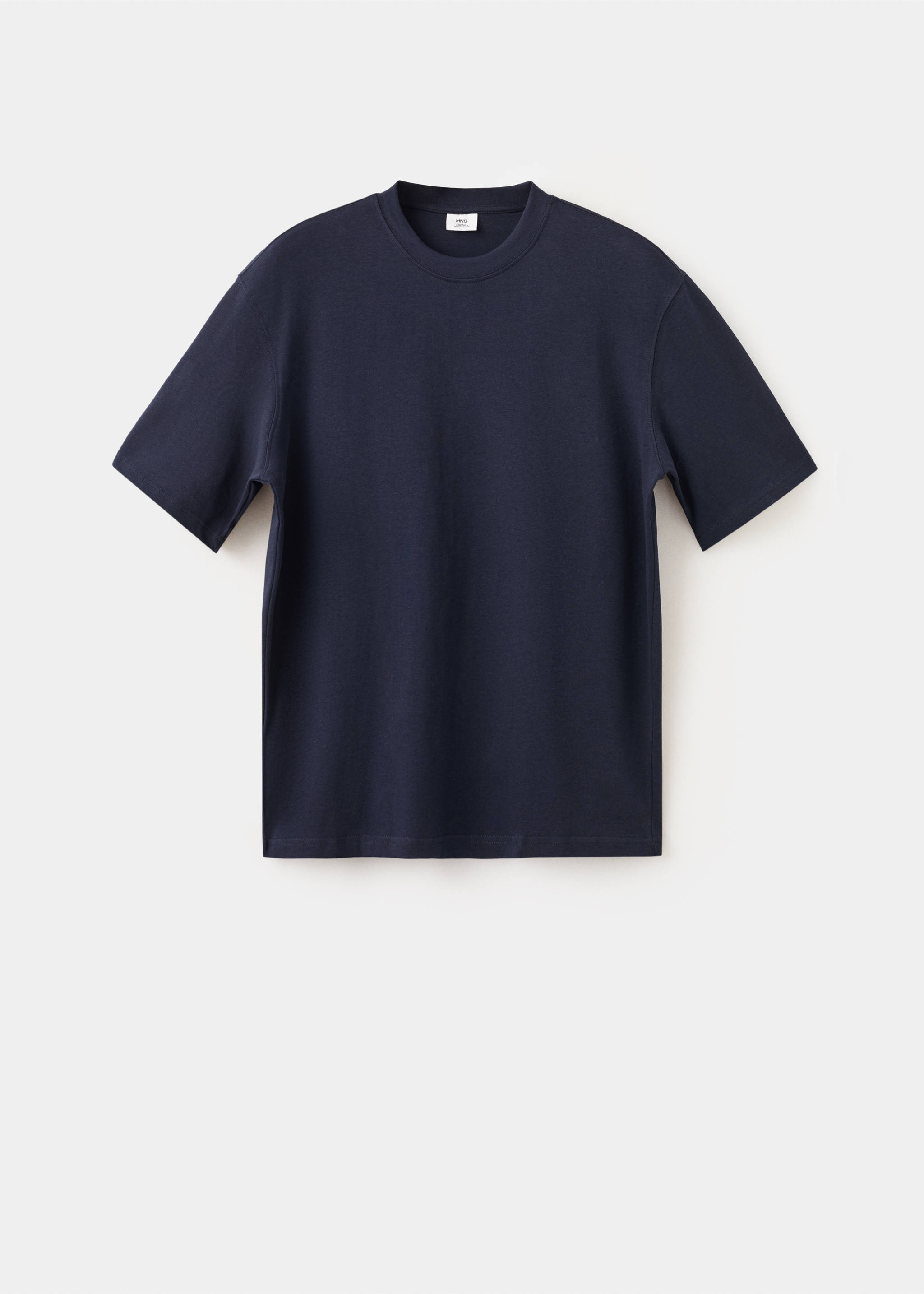 Relaxed fit cotton t-shirt - Article without model, Navy. Ref: 37011431-00.