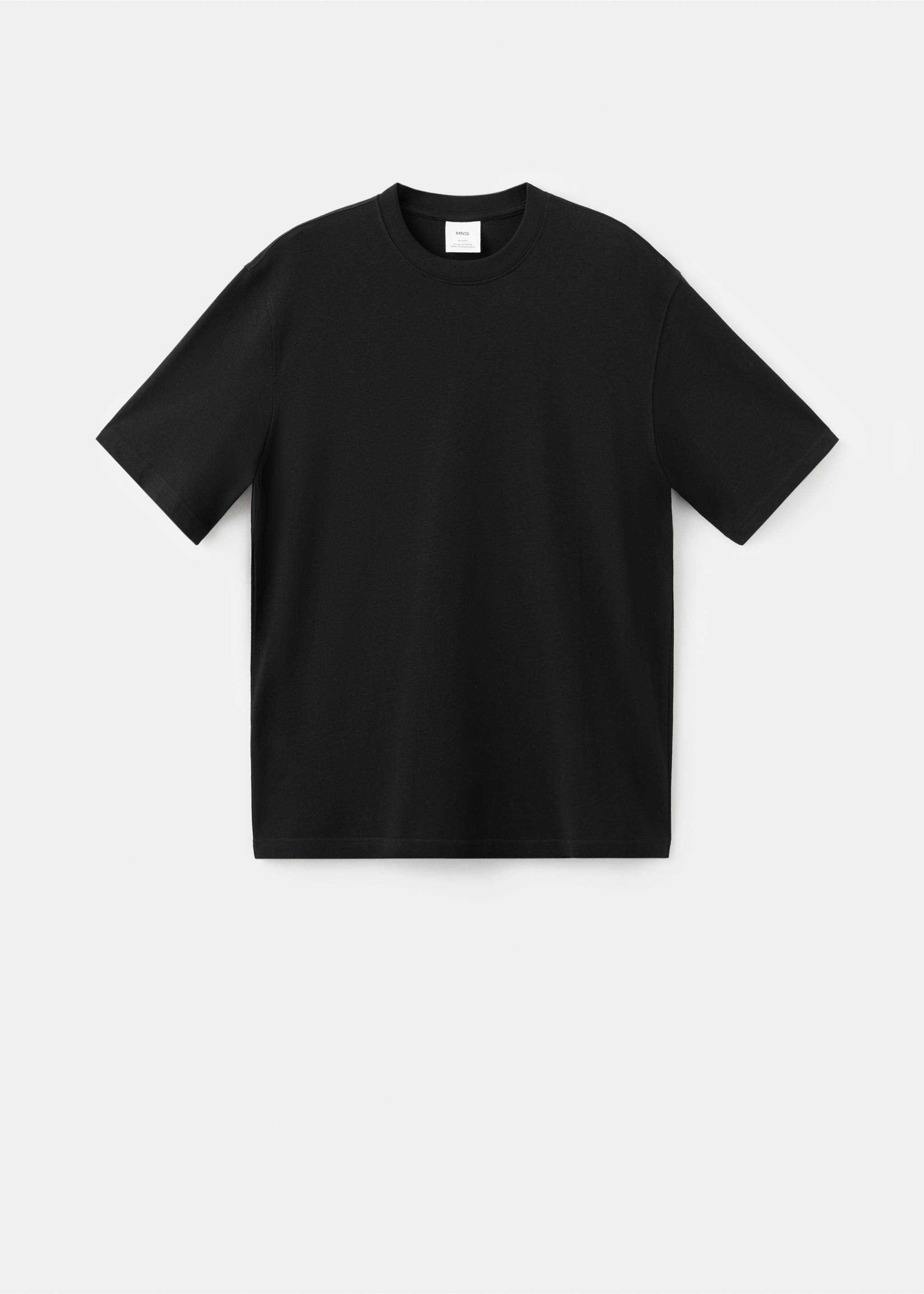 T-shirt coton relaxed-fit - Article sans modèle, Noir. Ref: 37011431-00.