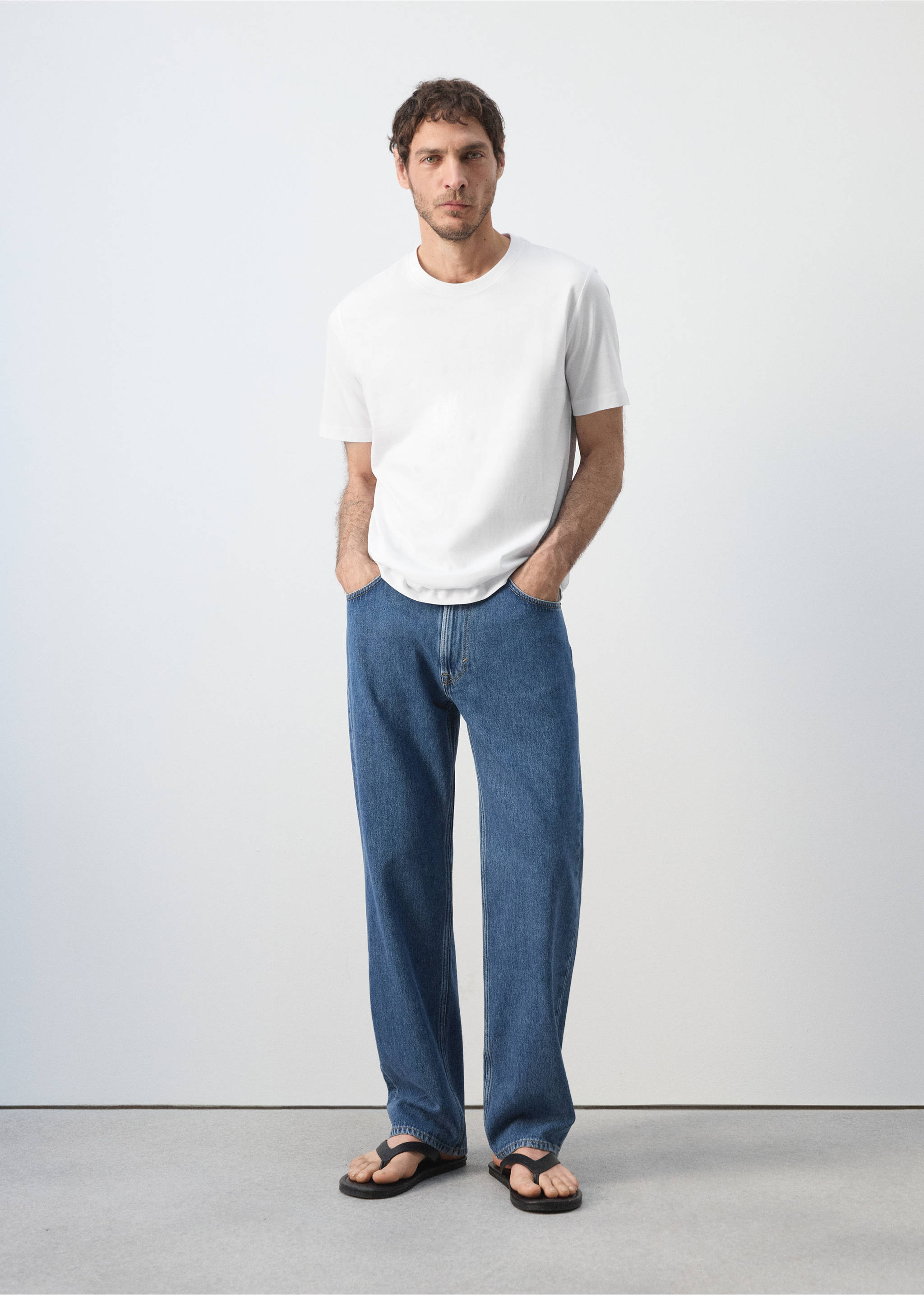 Slim fit T-shirt 180gsm - General plane, White. Ref: 37011432-00.