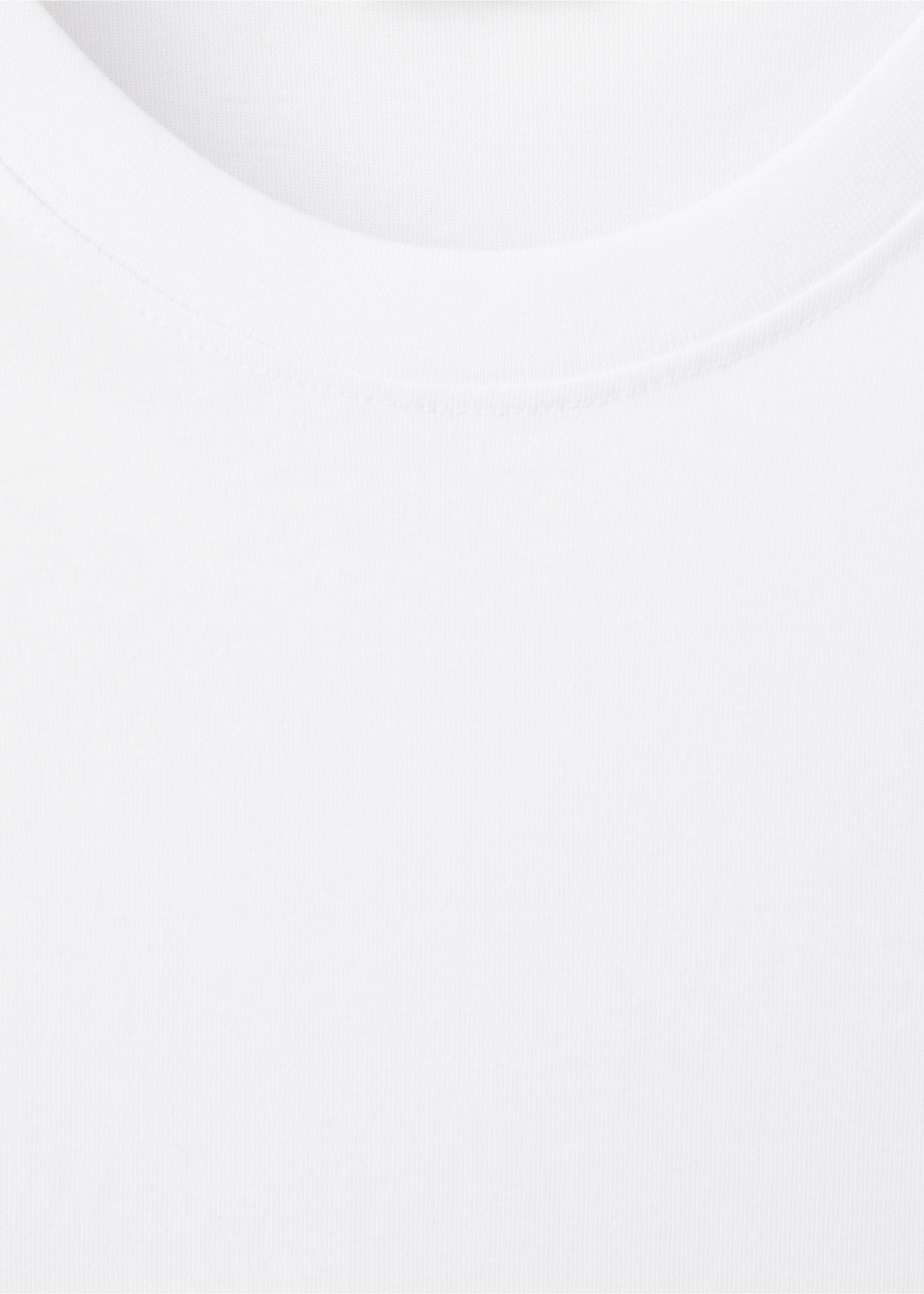 Camiseta slim fit 100% algodón - Detalle del artículo 8, Blanco. Ref: 37011432-00.