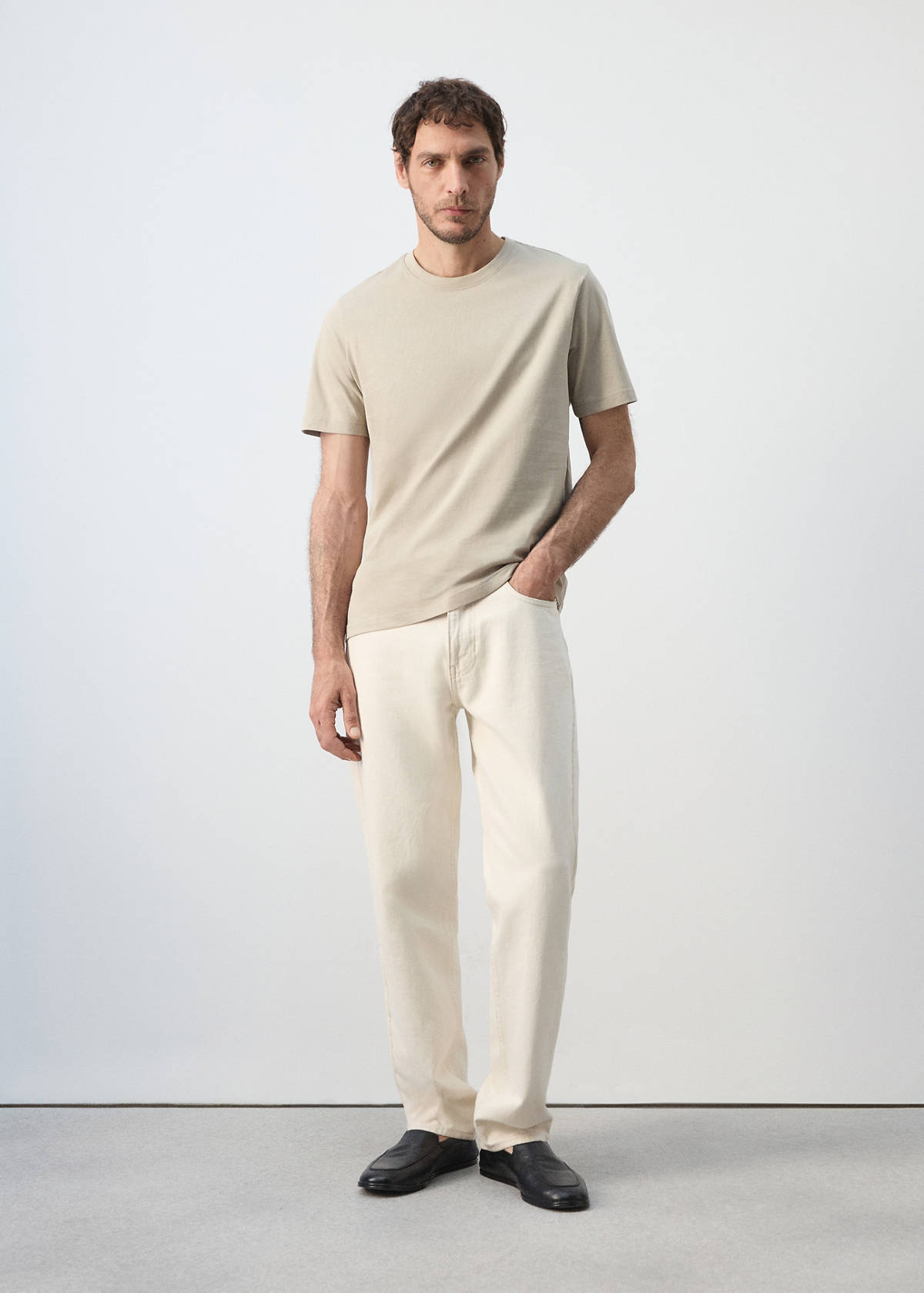 Slim fit T-shirt 180gsm — Sand