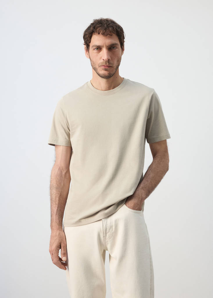 Slim fit T-shirt 180gsm — Sand