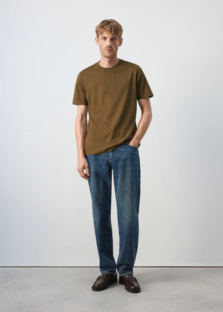 Slim fit T-shirt 180gsm — Tobacco Brown