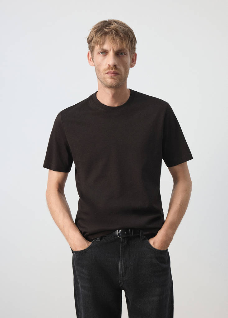 Slim fit T-shirt 180gsm — Coffee