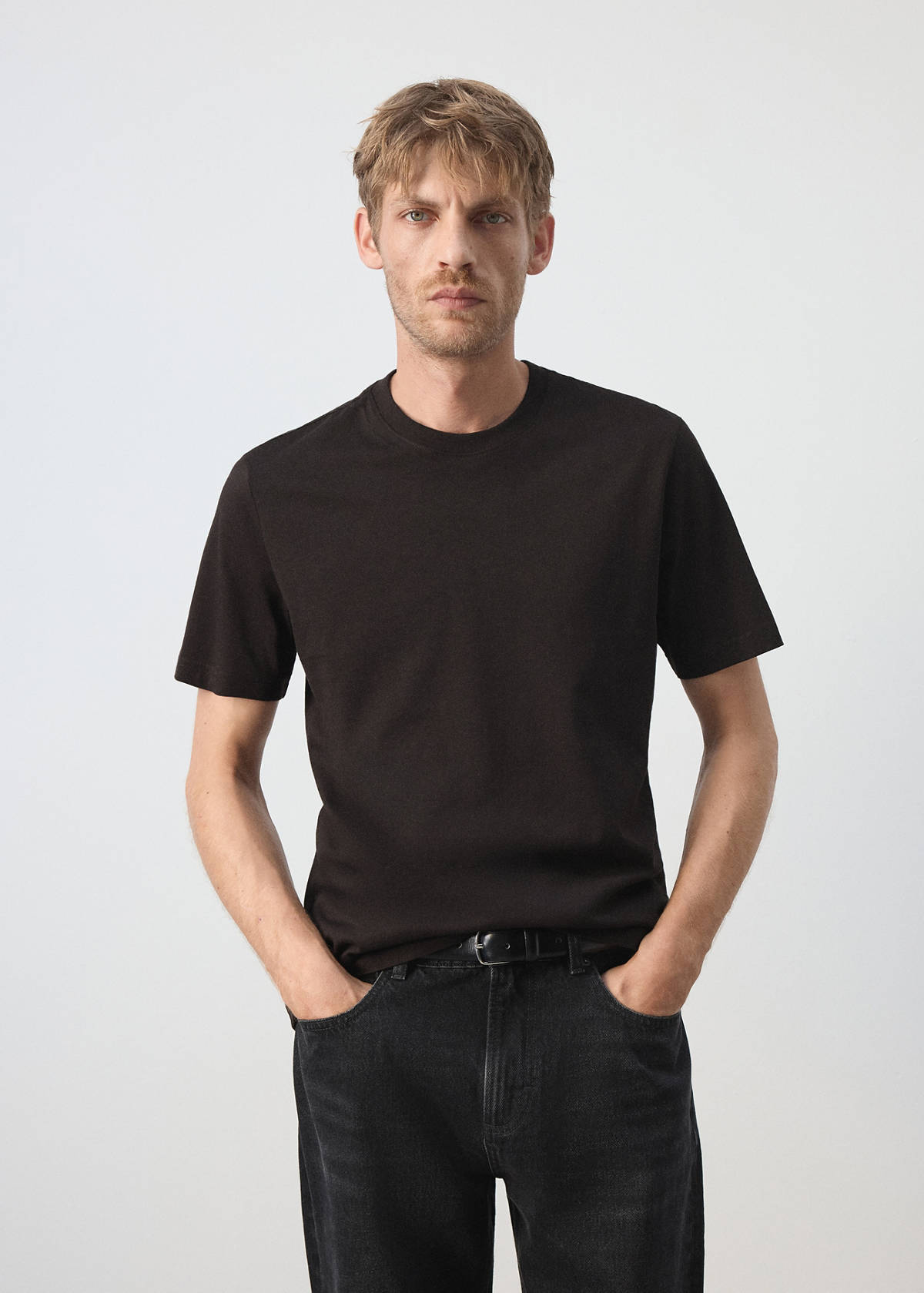 Slim fit T-shirt 180gsm — Coffee