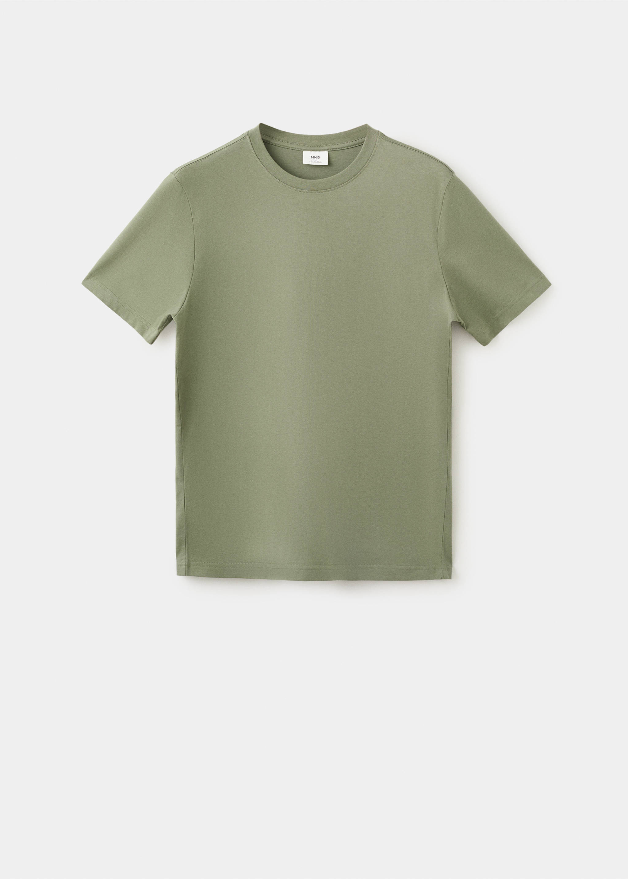 Camiseta slim fit 100% algodón - Artículo sin modelo, Khaki. Ref: 37011432-00.